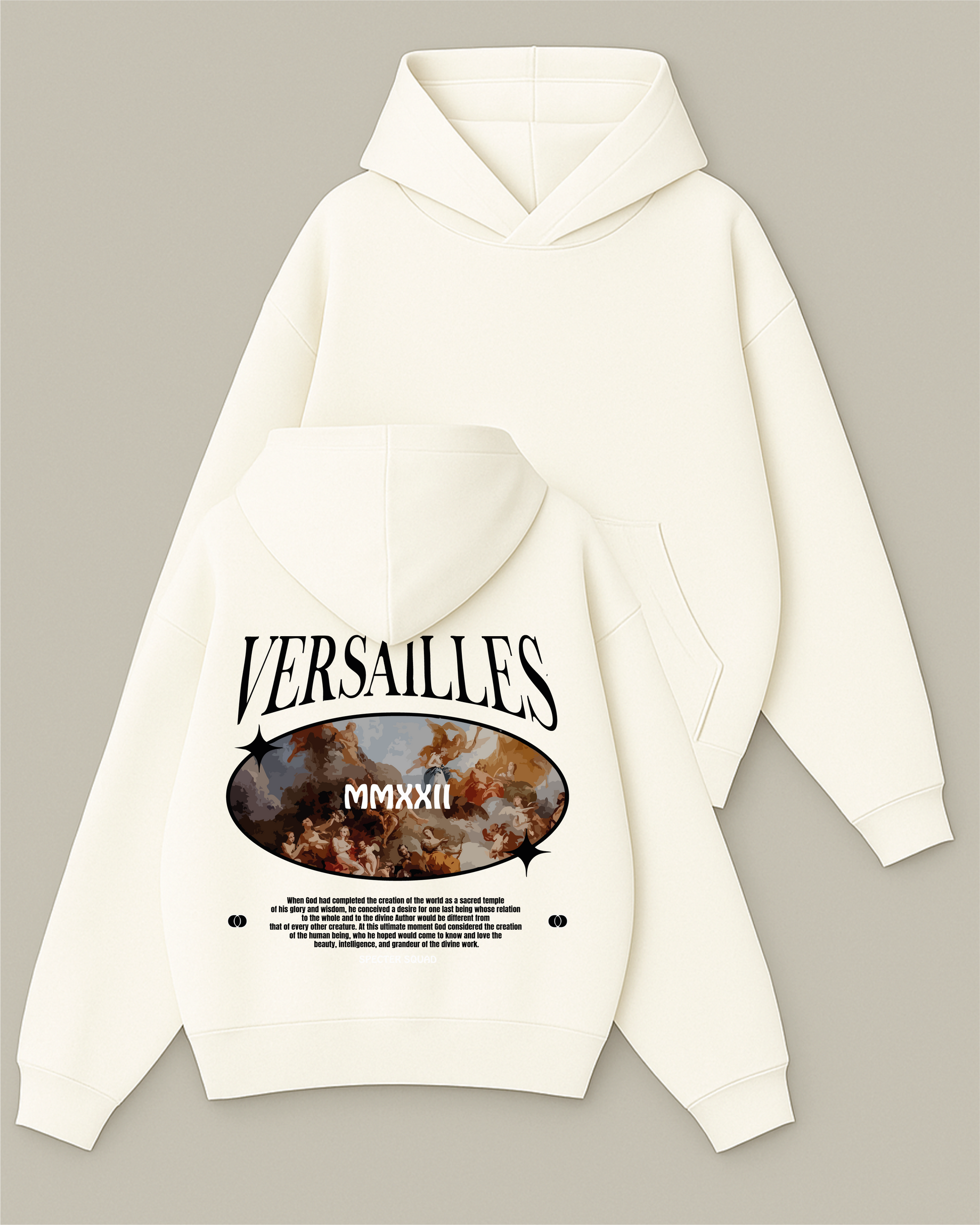 Versailles - Boxy Fit Kapüşonlu Sweatshirt
