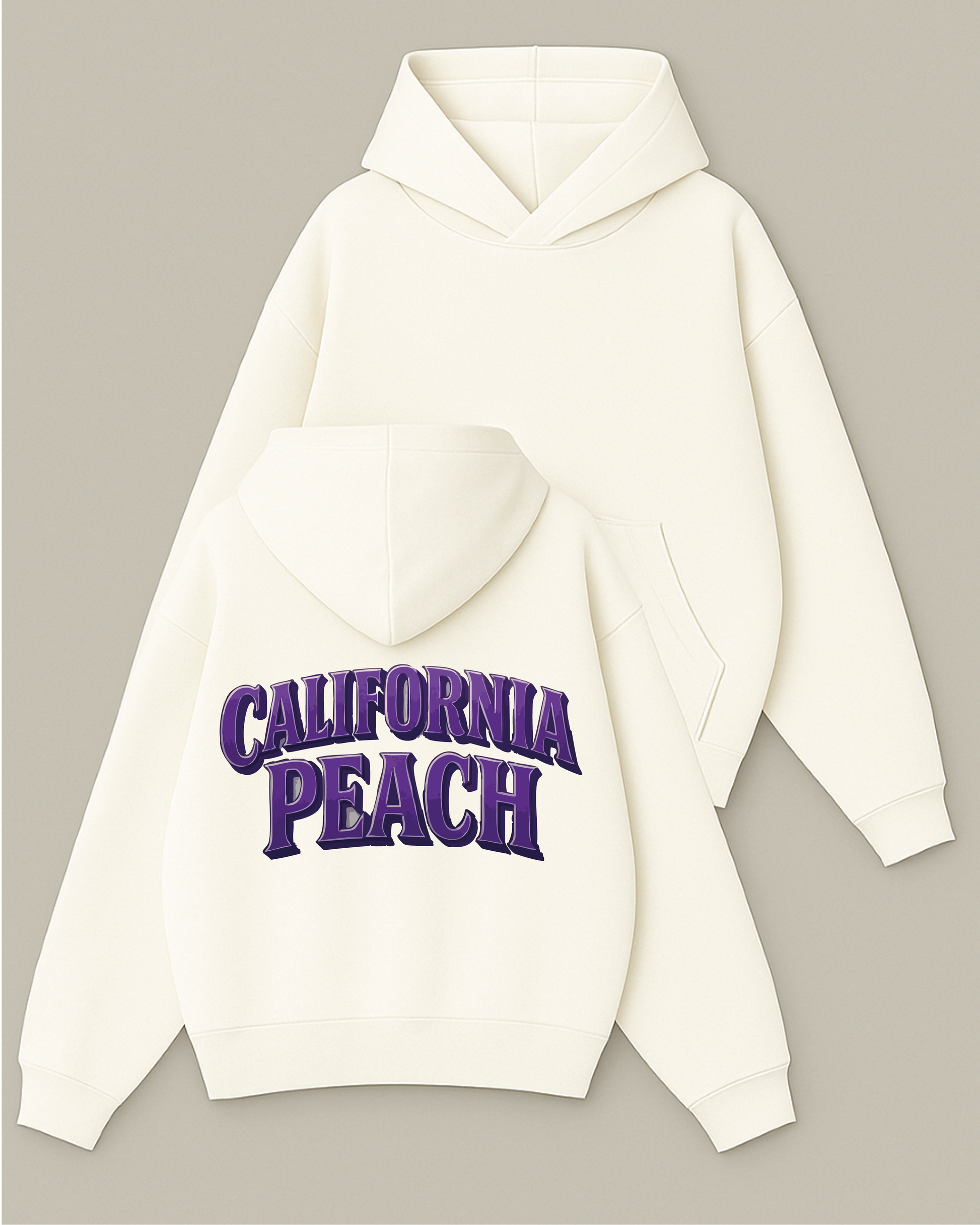 Calıfornıa Peach - Boxy Fit Kapüşonlu Sweatshirt