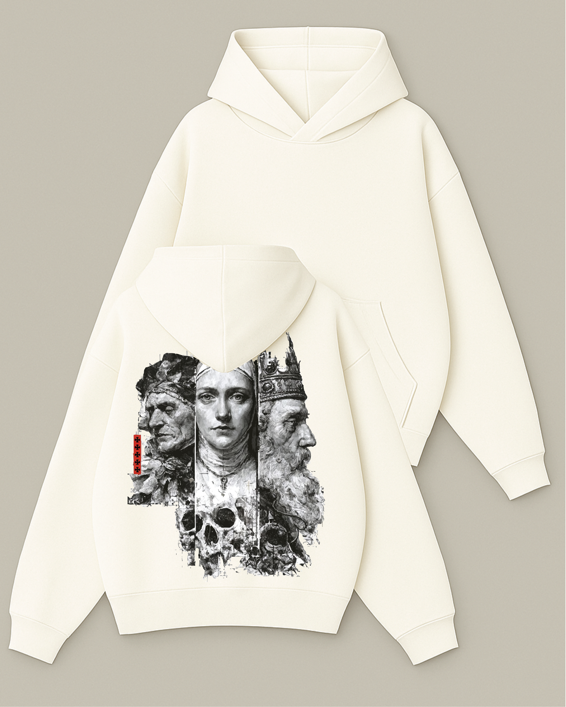 Trinity of Fate - Boxy Fit Kapüşonlu Sweatshirt