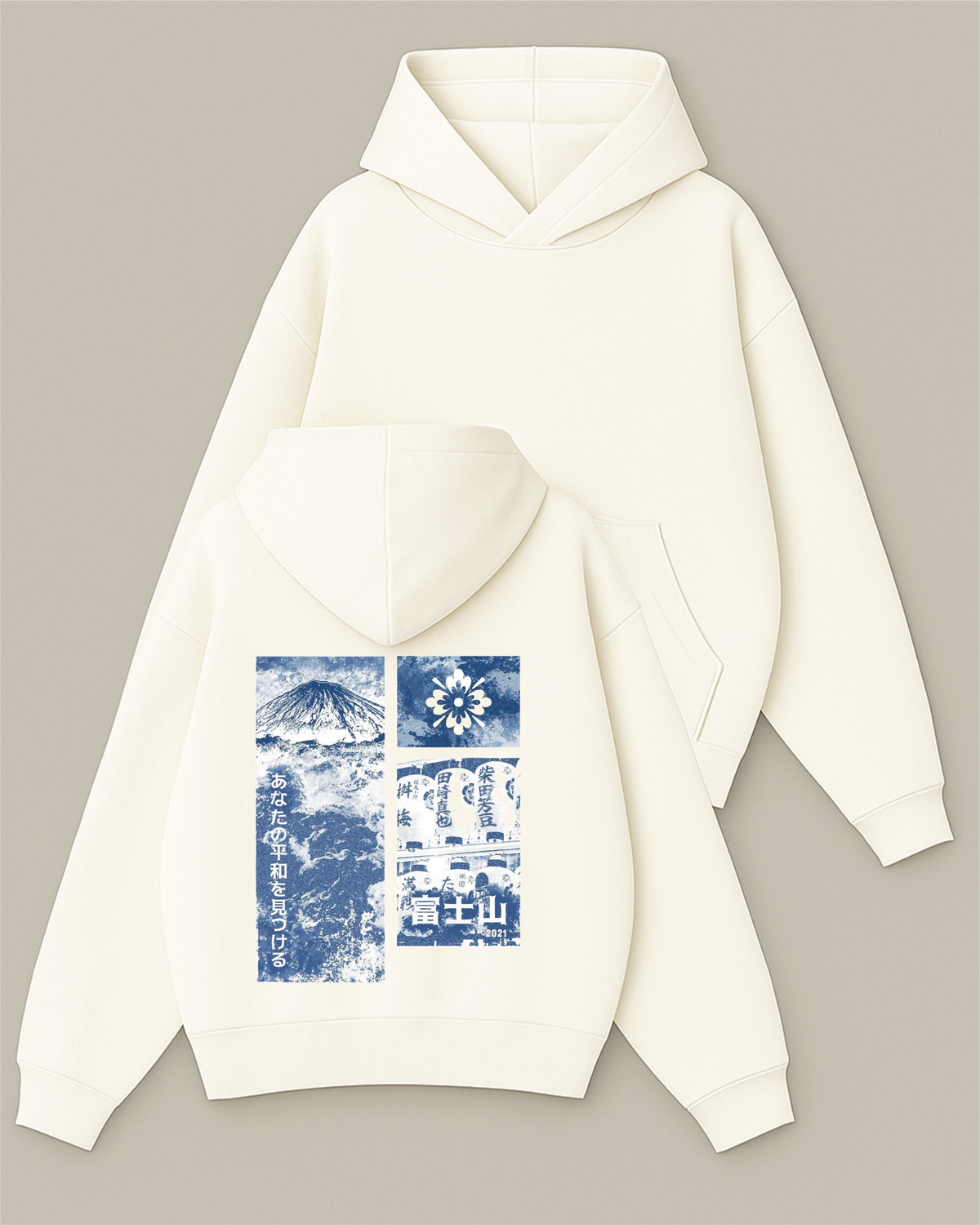 FUJI - Boxy Fit Kapüşonlu Sweatshirt