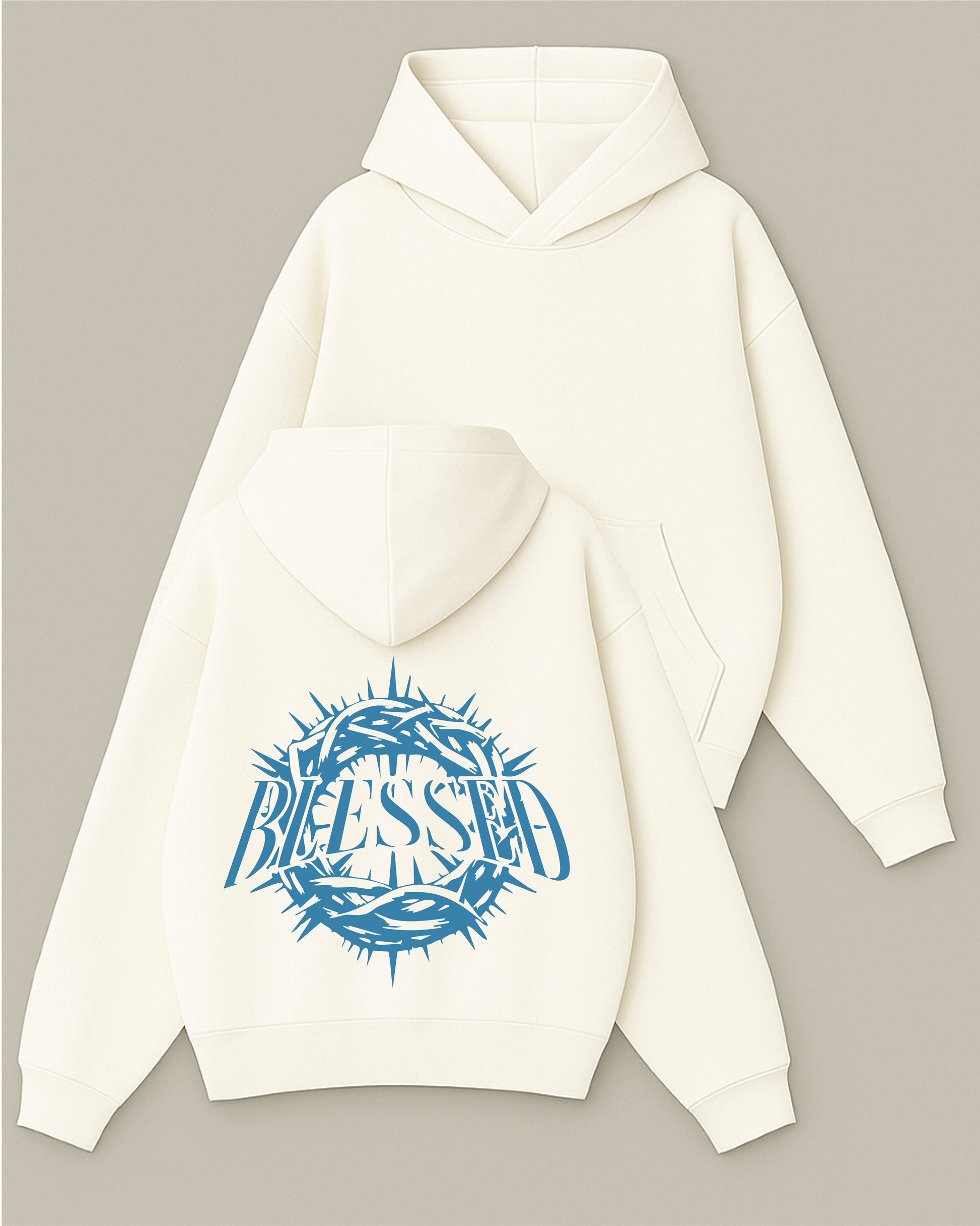 Blessed - Boxy Fit Kapüşonlu Sweatshirt