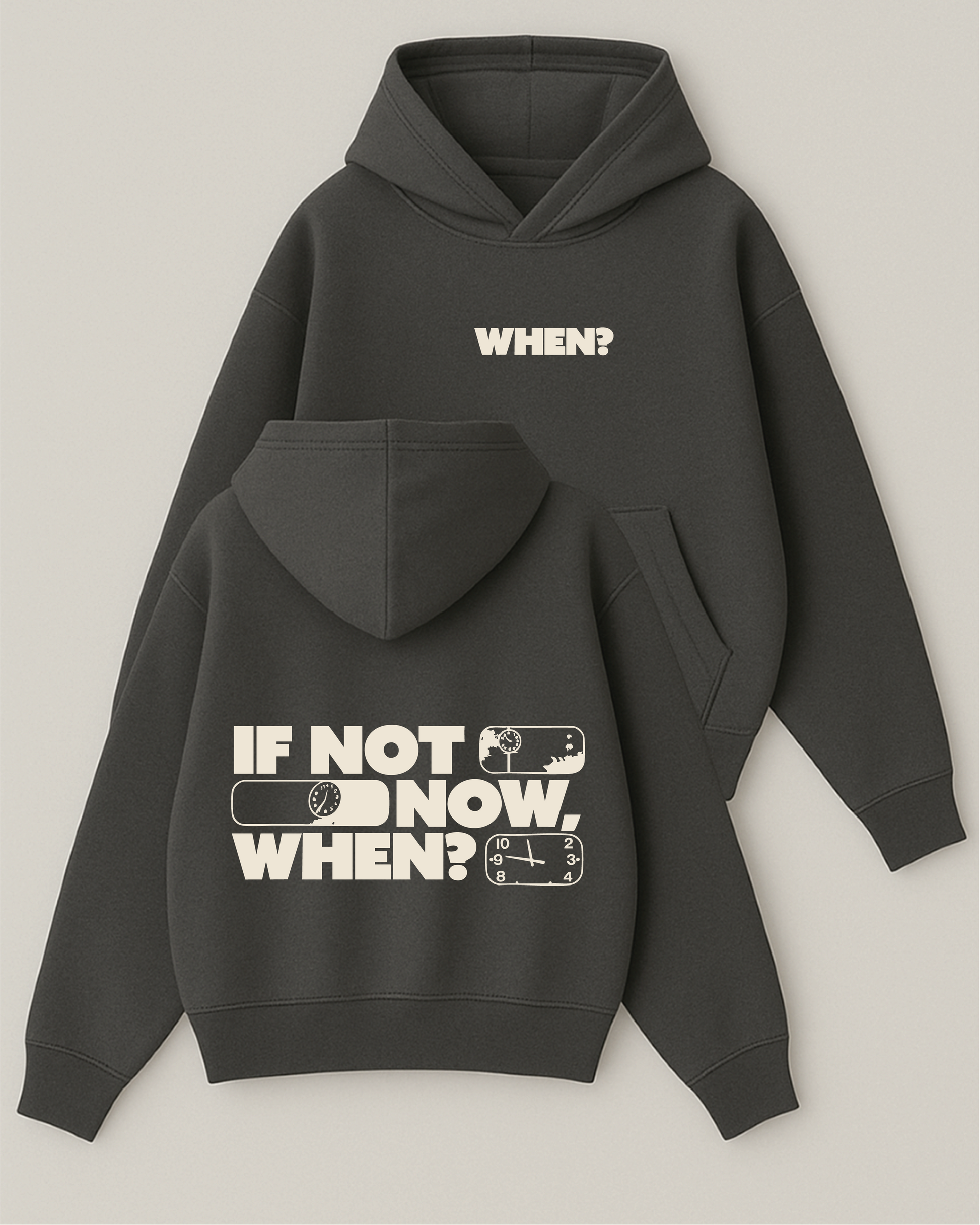 When? - Boxy Fit Kapüşonlu Sweatshirt