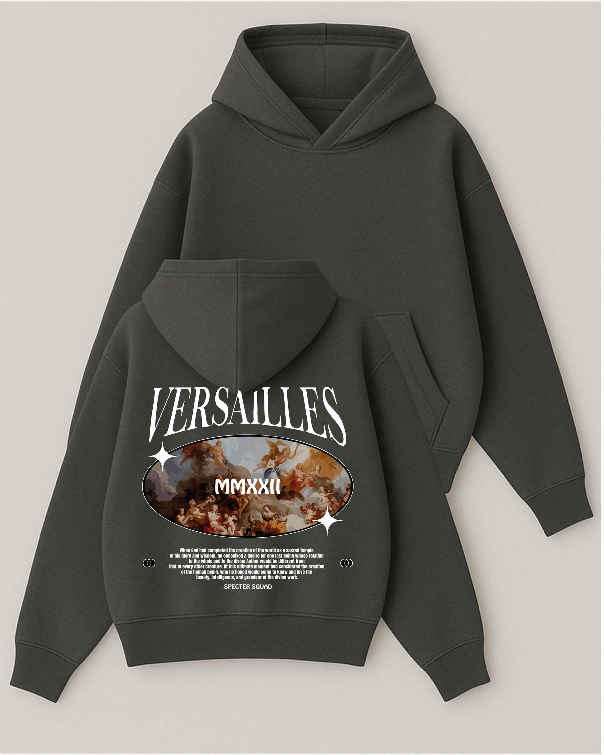 Versailles - Boxy Fit Kapüşonlu Sweatshirt