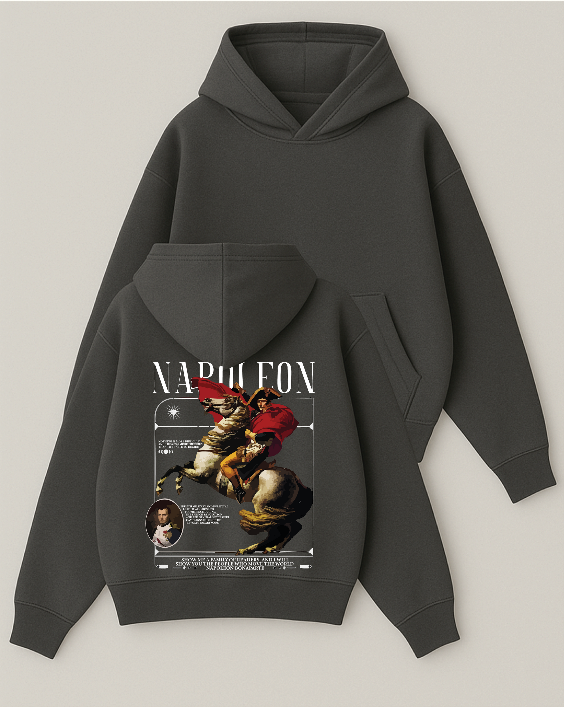 Napoleon - Boxy Fit Kapüşonlu Sweatshirt