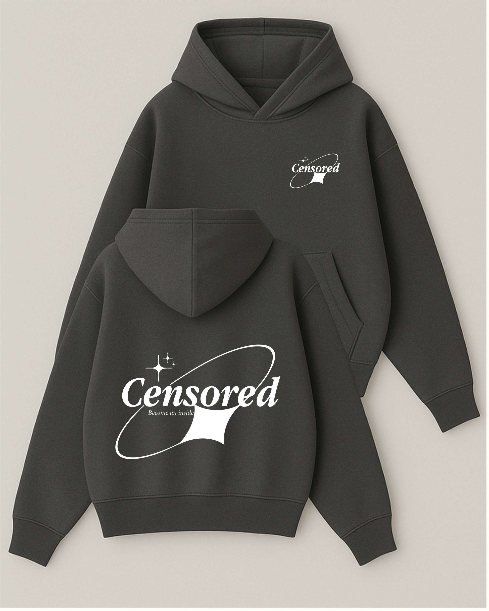 Censored - Boxy Fit Kapüşonlu Sweatshirt