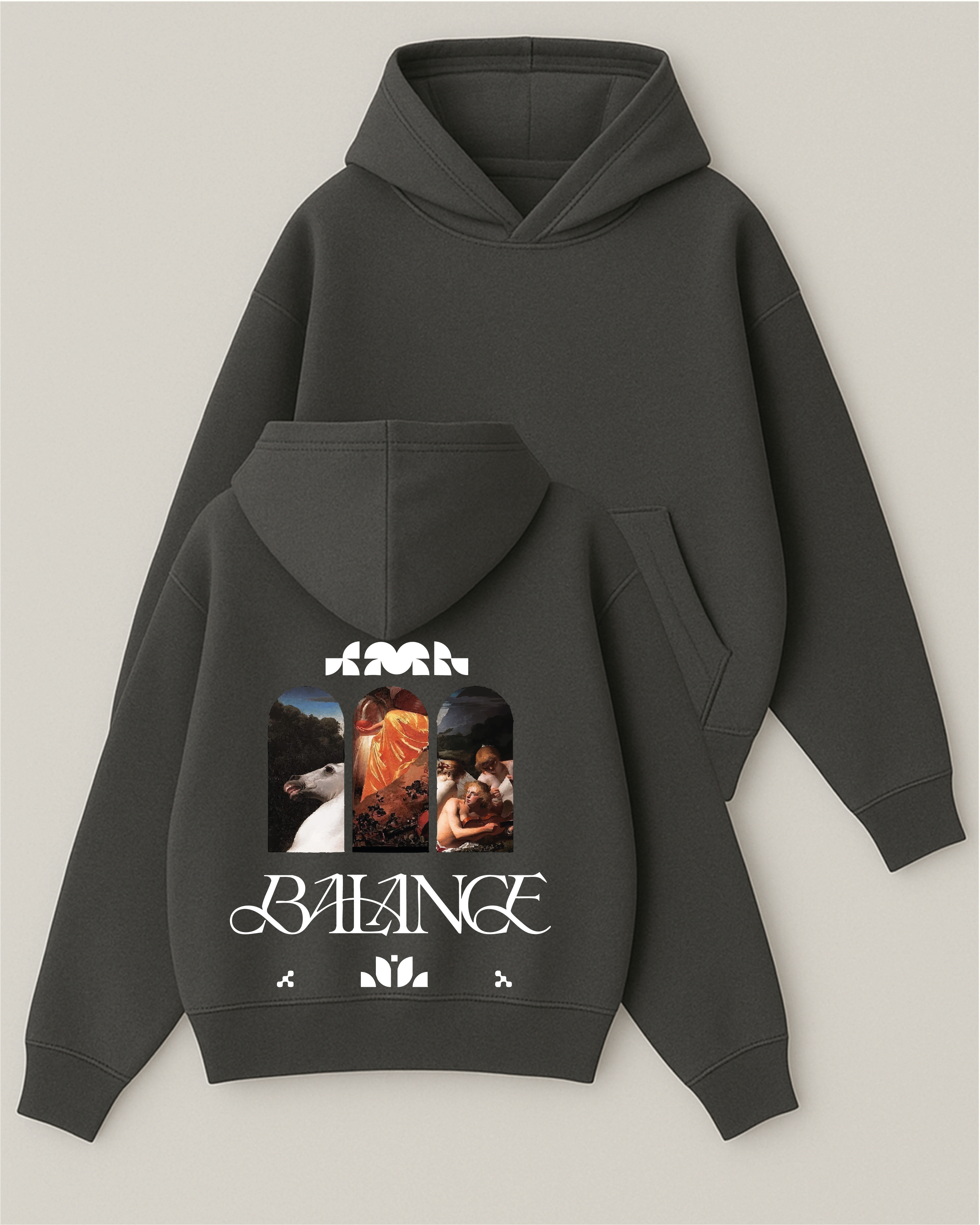 Balance - Boxy Fit Kapüşonlu Sweatshirt