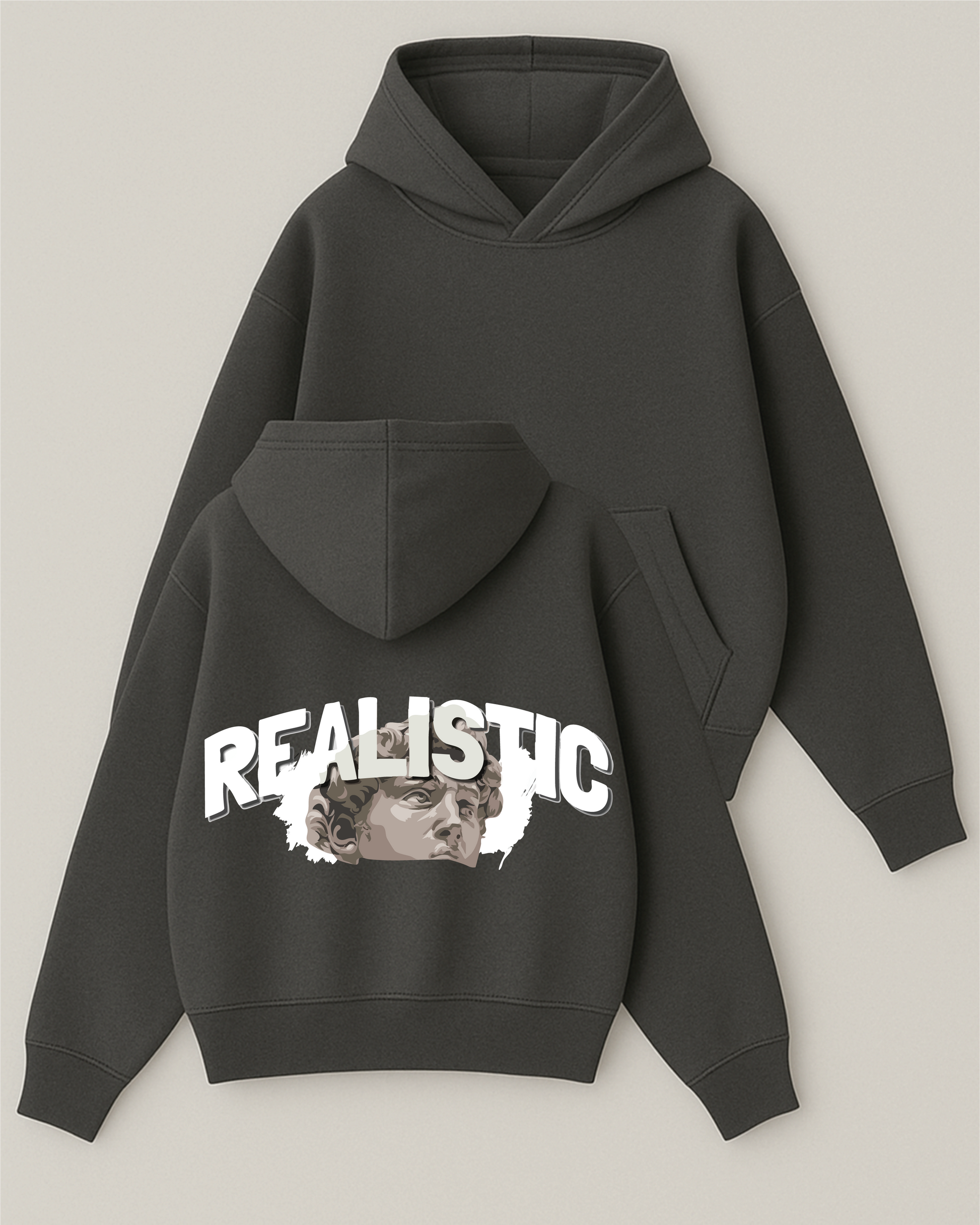 REALISTIC - Boxy Fit Kapüşonlu Sweatshirt