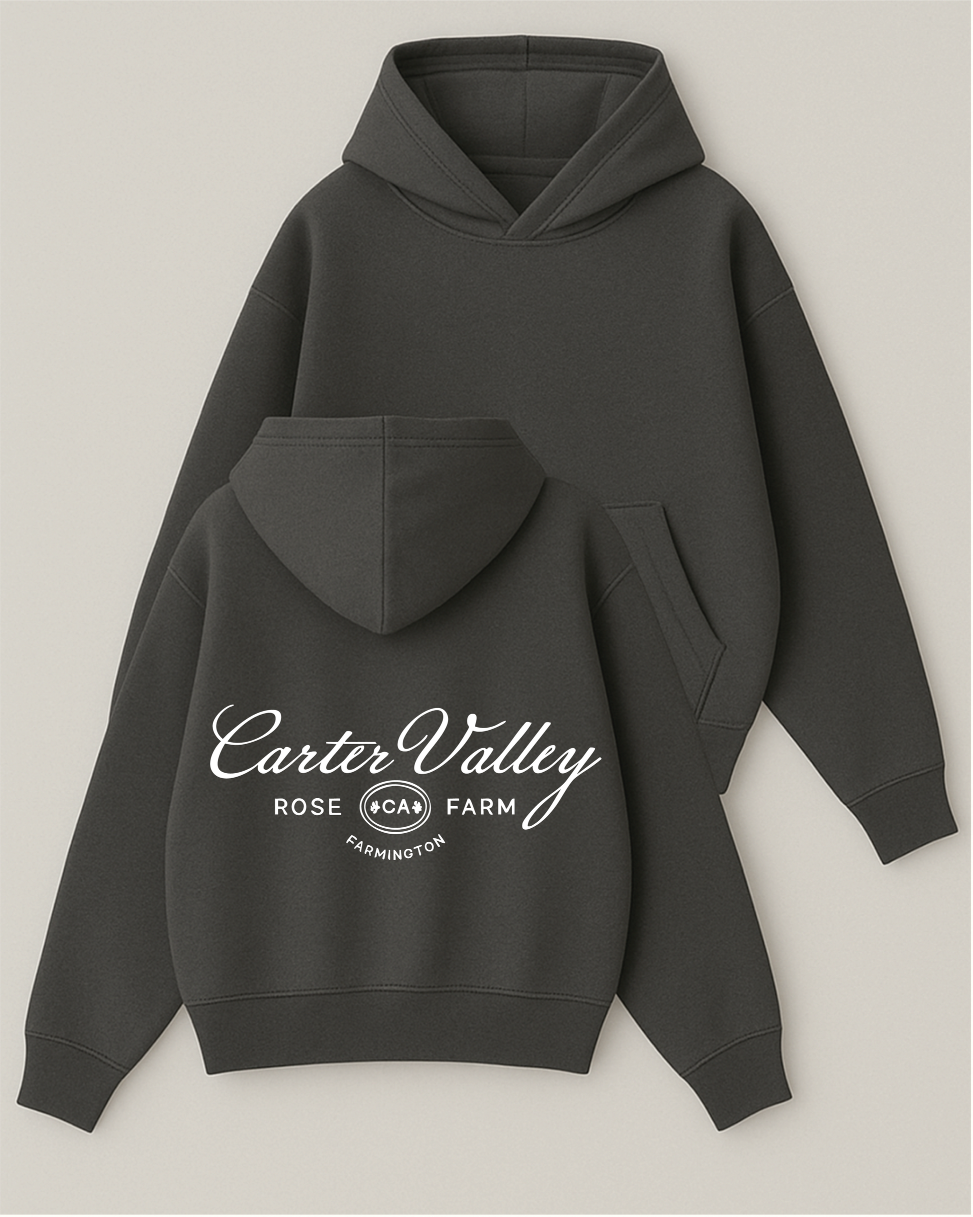 Carter Valley - Boxy Fit Kapüşonlu Sweatshirt