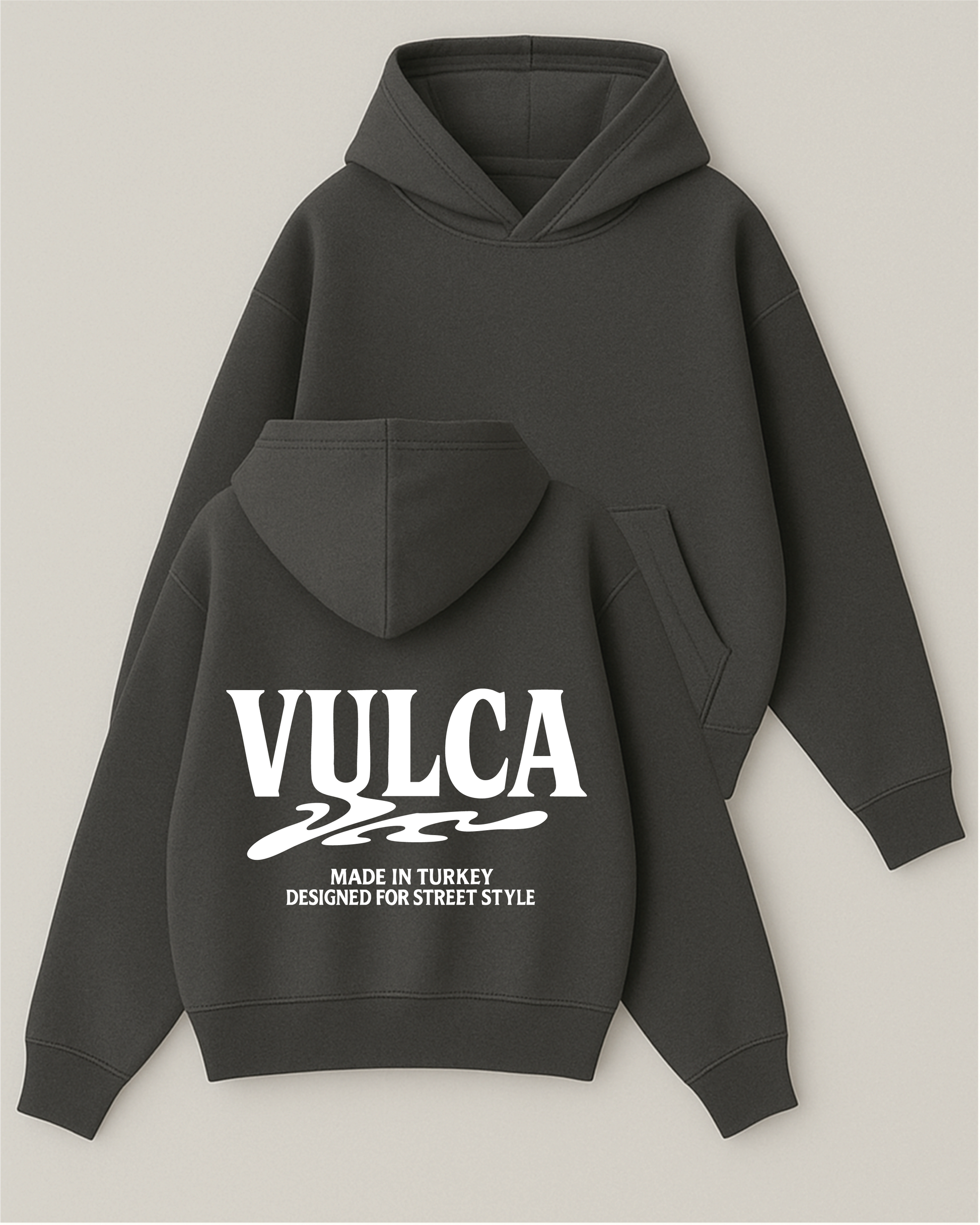 VULCA Wave - Boxy Fit Kapüşonlu Sweatshirt