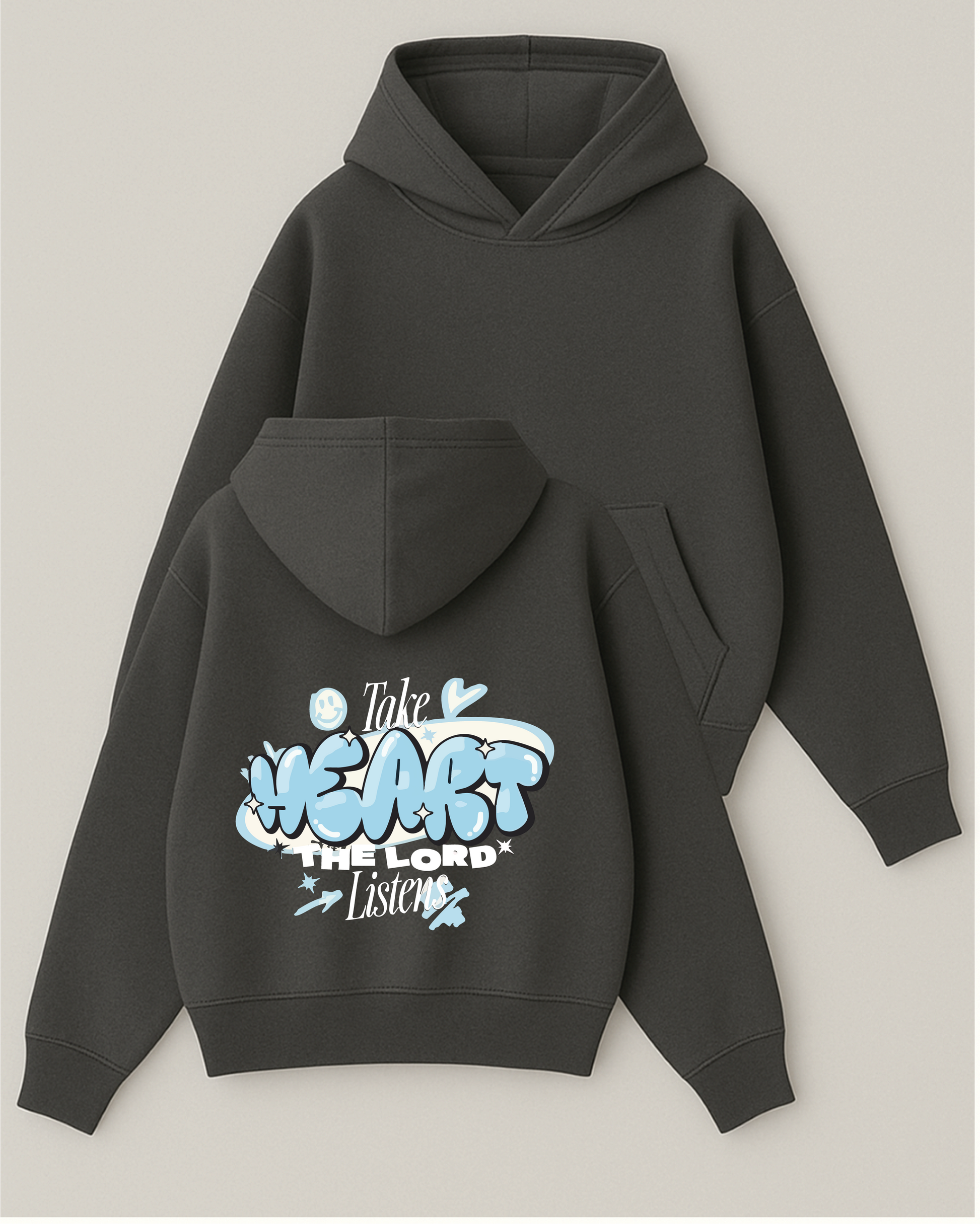 Take Heart - Boxy Fit Kapüşonlu Sweatshirt
