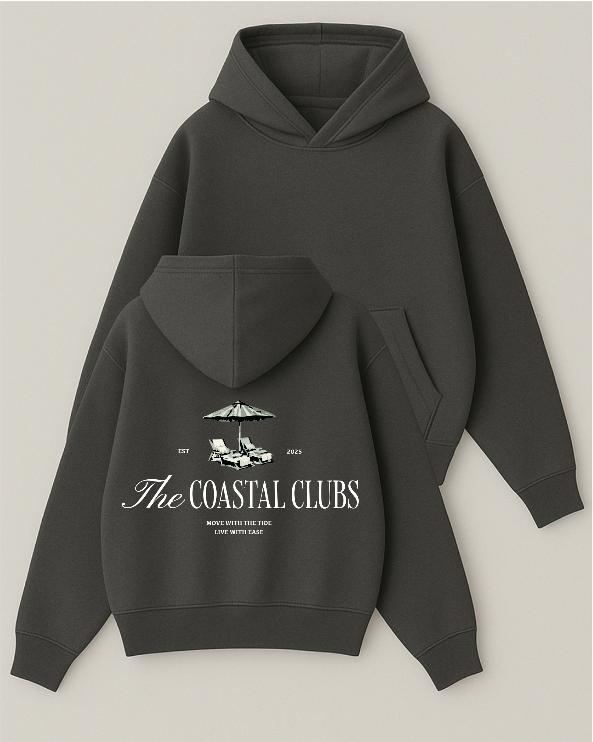The Coastal Clubs - Boxy Fit Kapüşonlu Sweatshirt