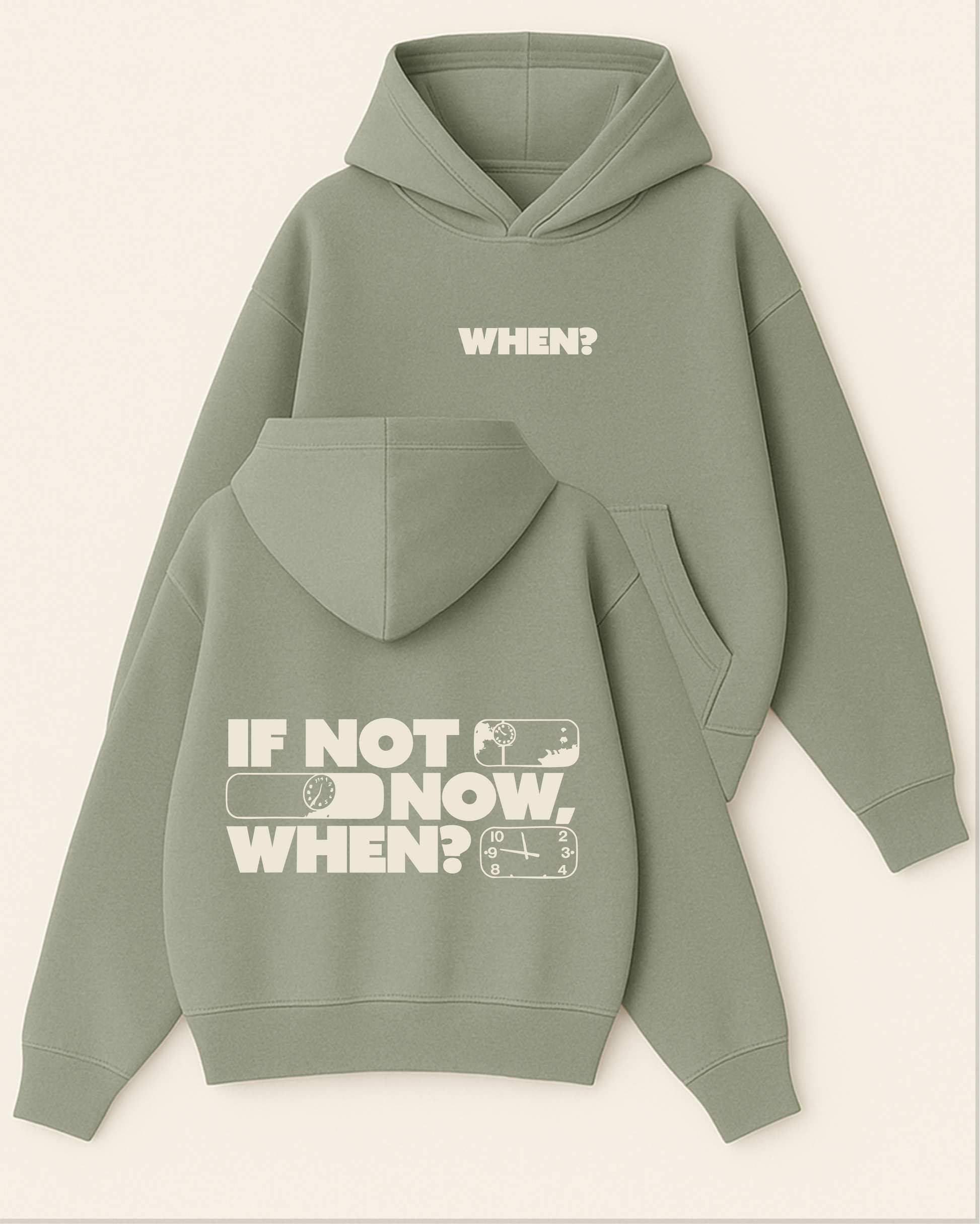 When? - Boxy Fit Kapüşonlu Sweatshirt