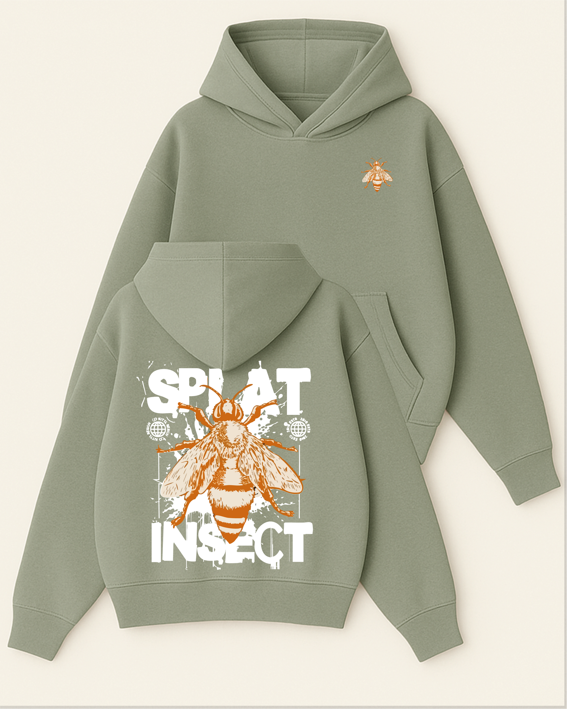 Splat Inspect - Boxy Fit Kapüşonlu Sweatshirt