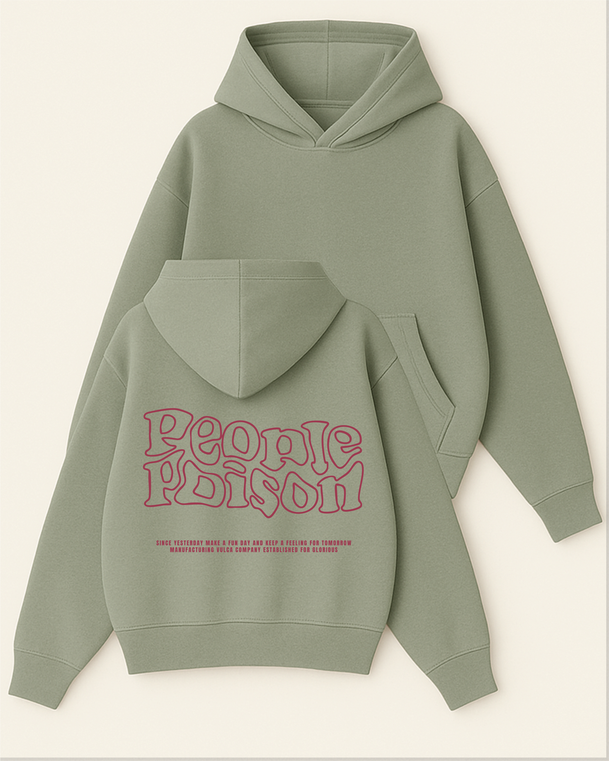 People Poison - Boxy Fit Kapüşonlu Sweatshirt