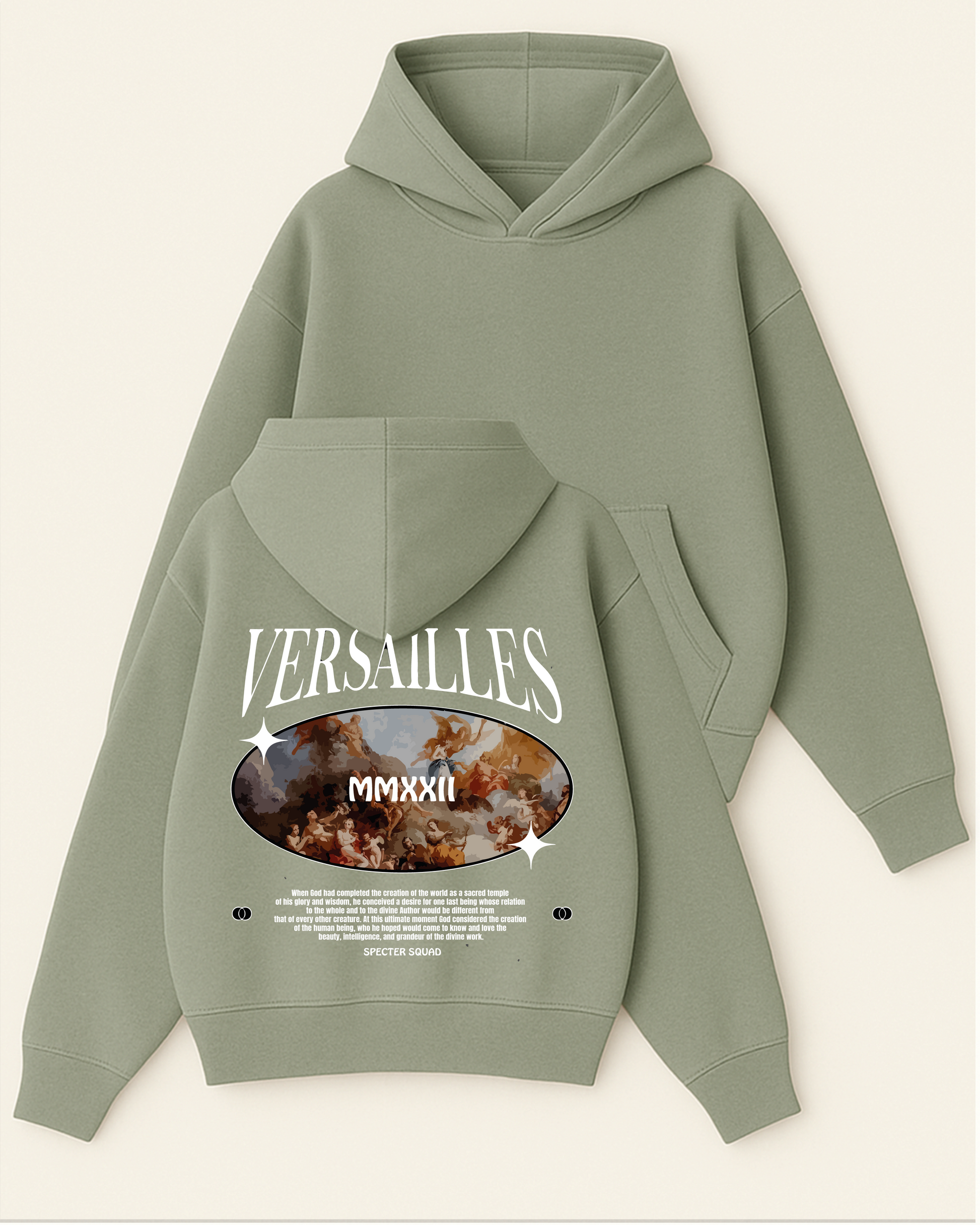Versailles - Boxy Fit Kapüşonlu Sweatshirt