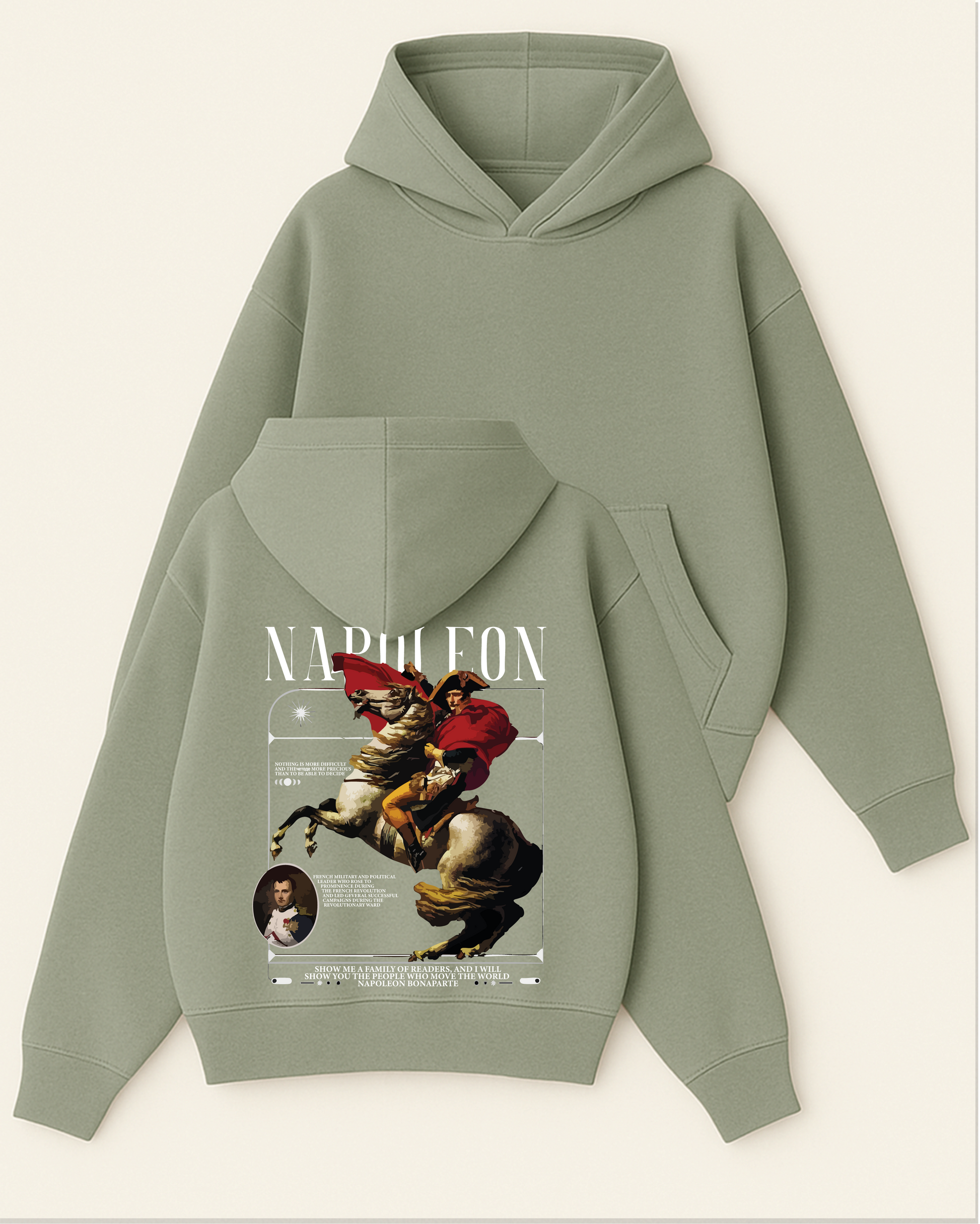 Napoleon - Boxy Fit Kapüşonlu Sweatshirt