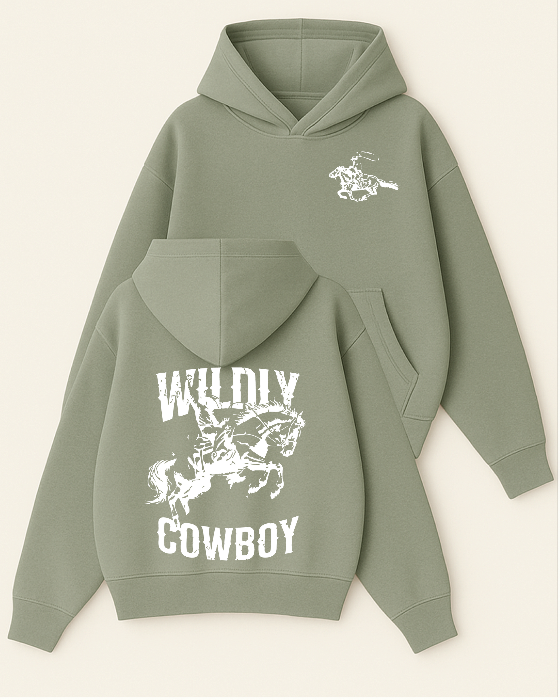 Wildiy Cowboy - Boxy Fit Kapüşonlu Sweatshirt