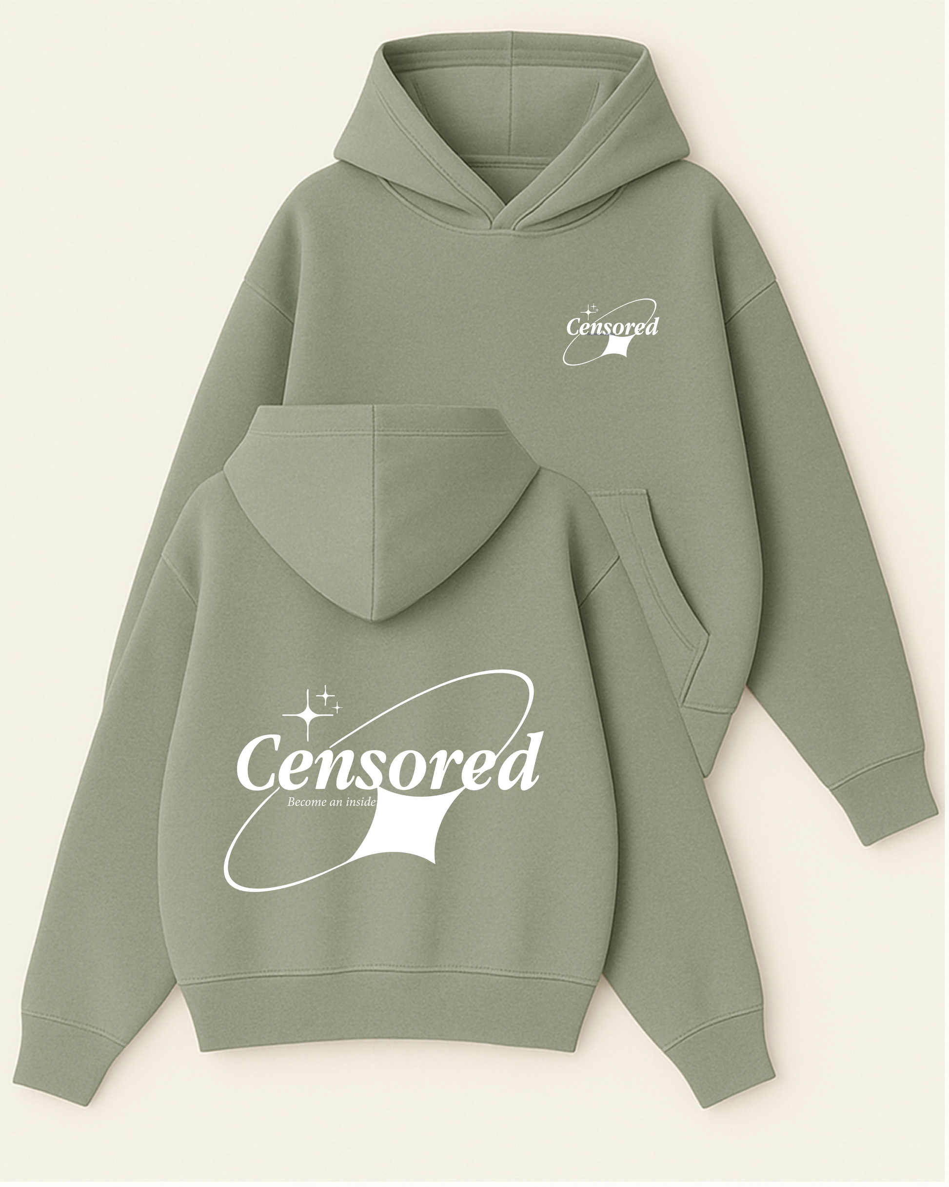 Censored - Boxy Fit Kapüşonlu Sweatshirt