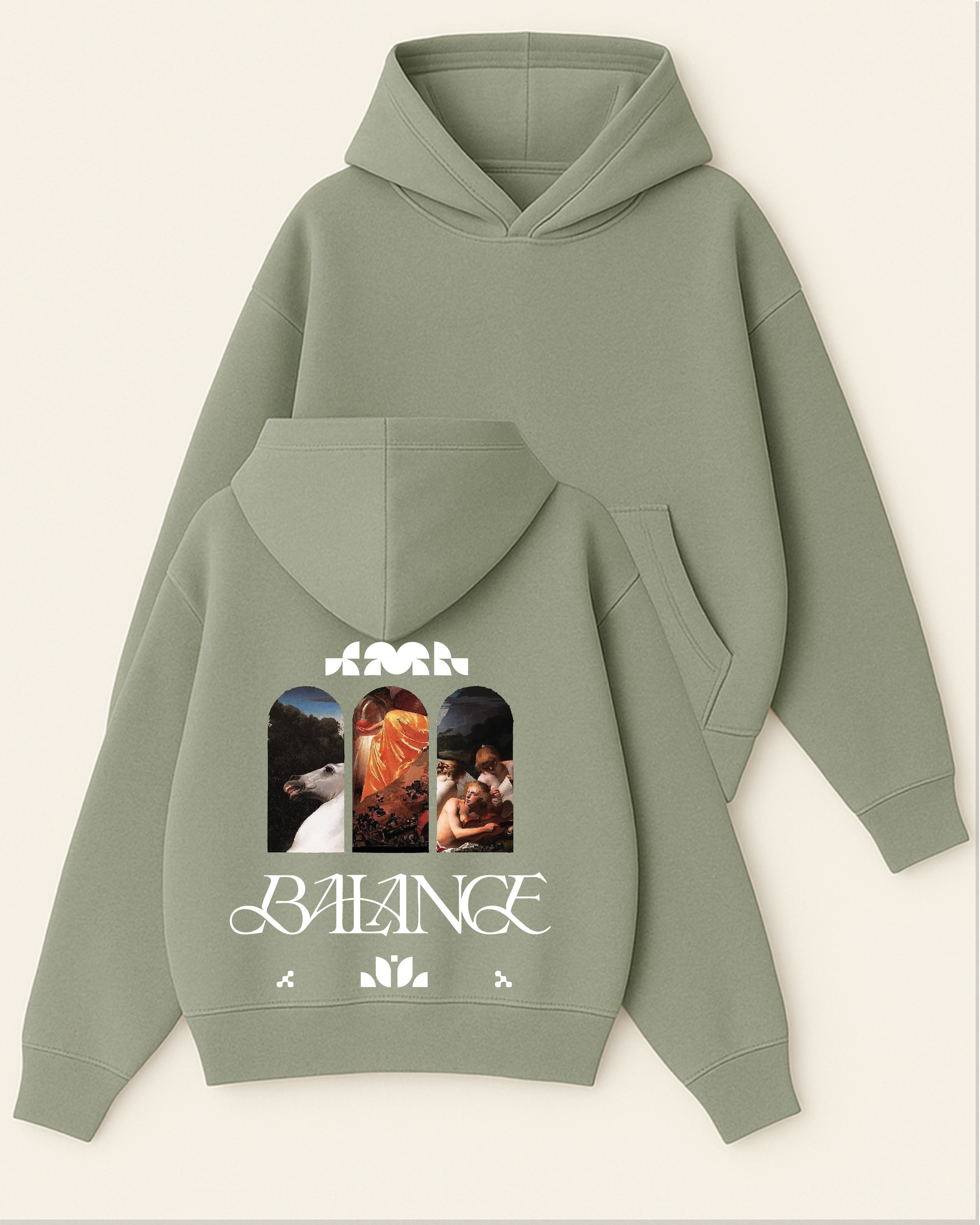 Balance - Boxy Fit Kapüşonlu Sweatshirt