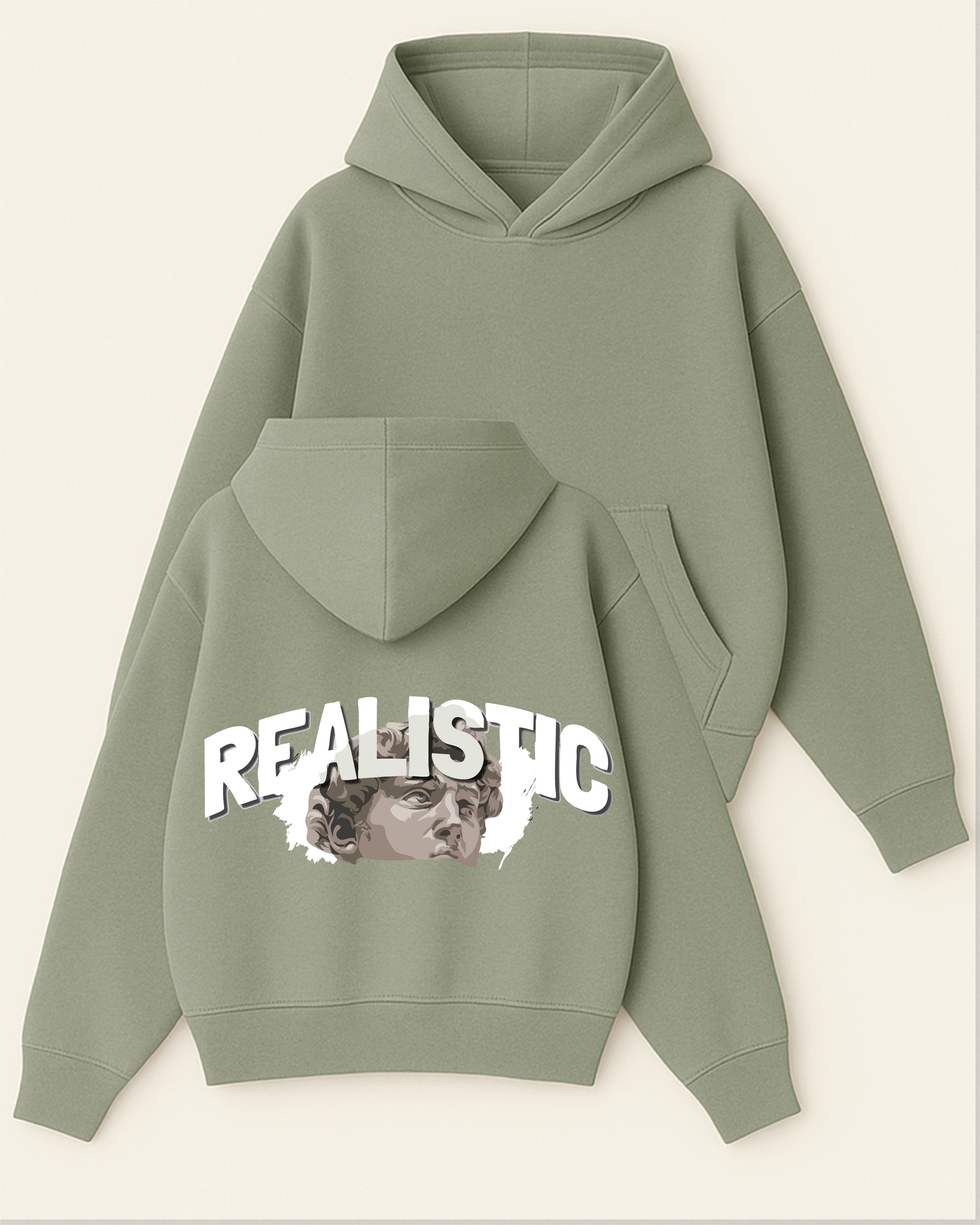 REALISTIC - Boxy Fit Kapüşonlu Sweatshirt