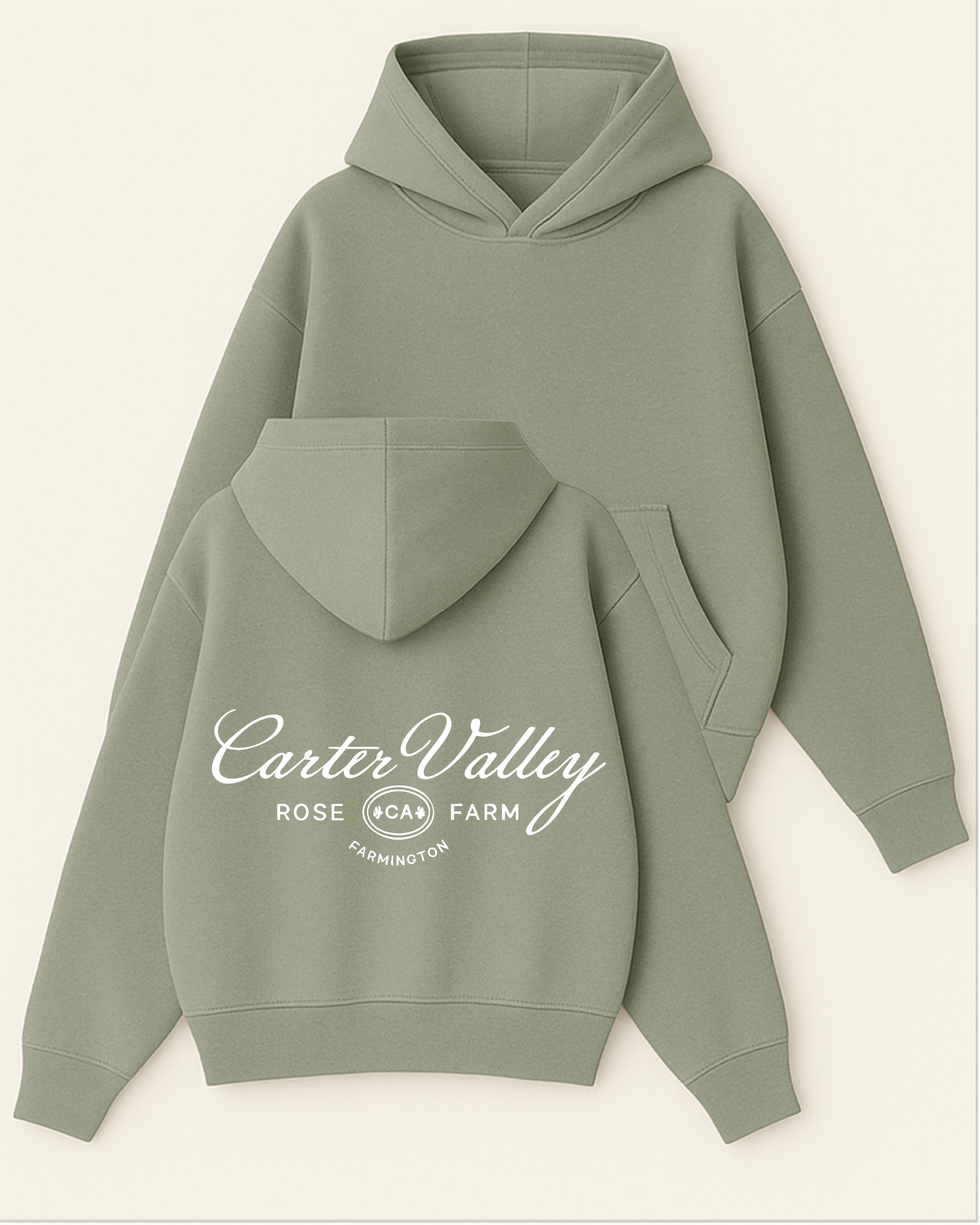 Carter Valley - Boxy Fit Kapüşonlu Sweatshirt