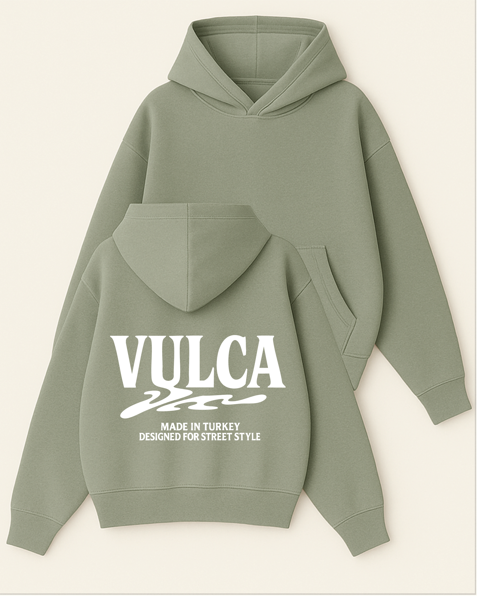 VULCA Wave - Boxy Fit Kapüşonlu Sweatshirt
