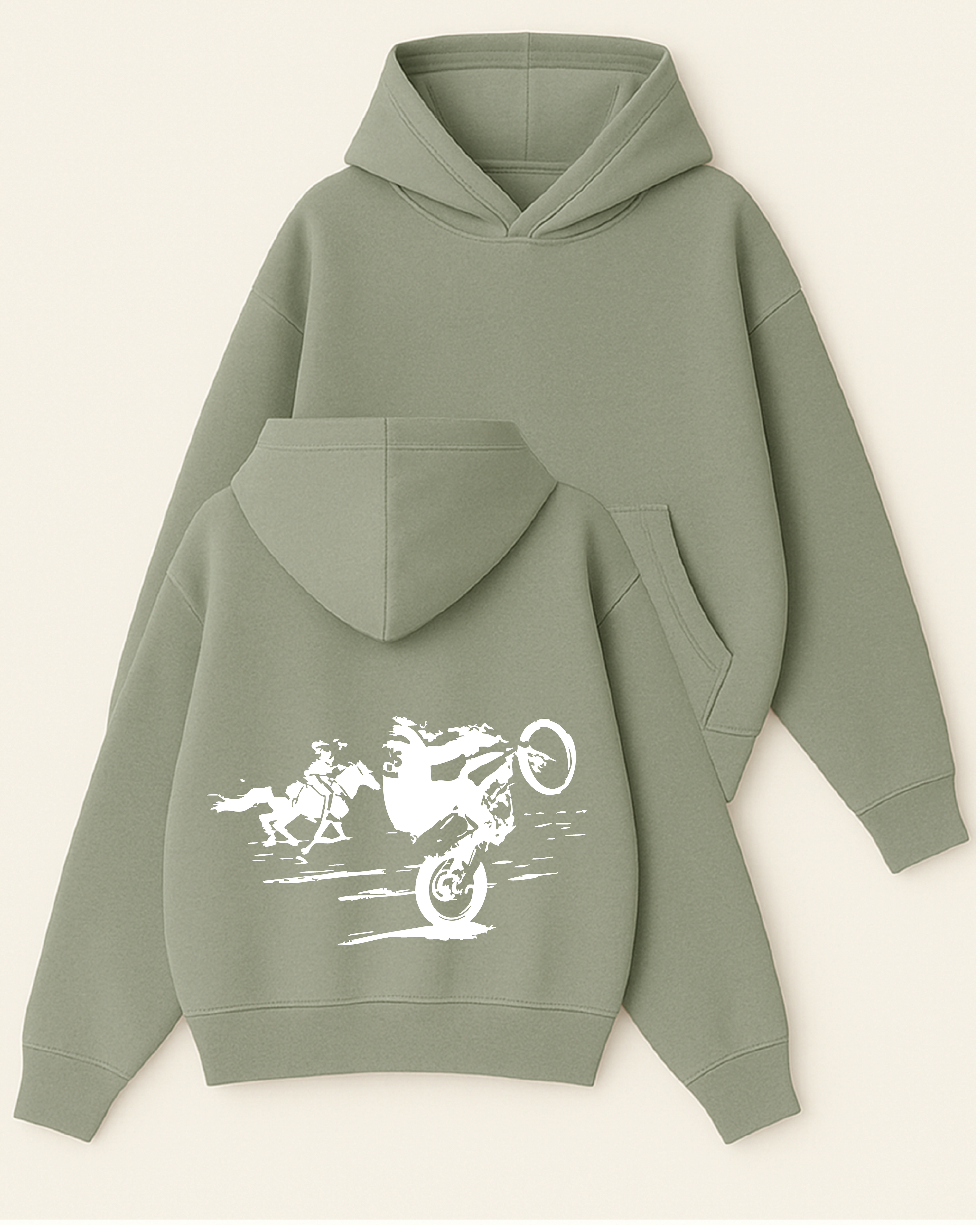 Run Wild - Boxy Fit Kapüşonlu Sweatshirt