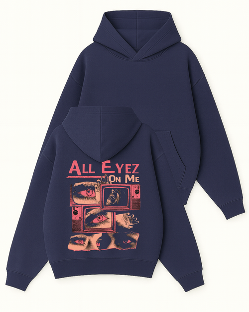 All Eyez On Me - Boxy Fit Kapüşonlu Sweatshirt
