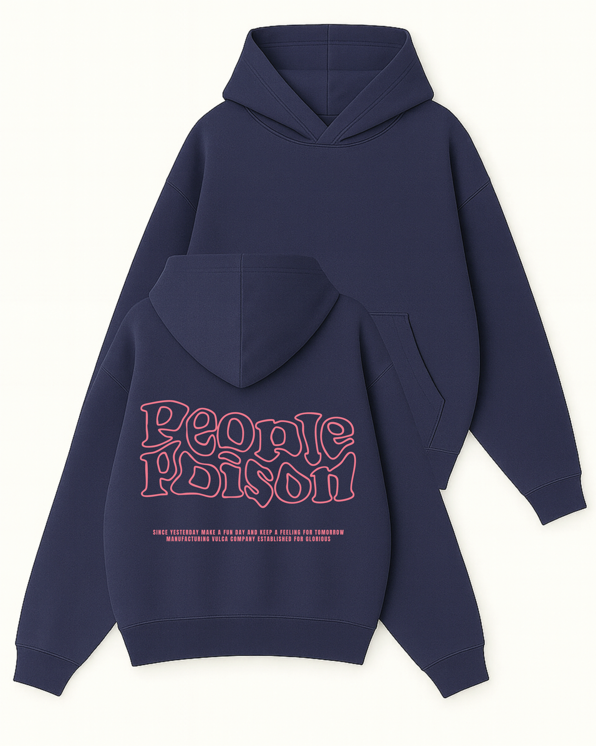 People Poison - Boxy Fit Kapüşonlu Sweatshirt