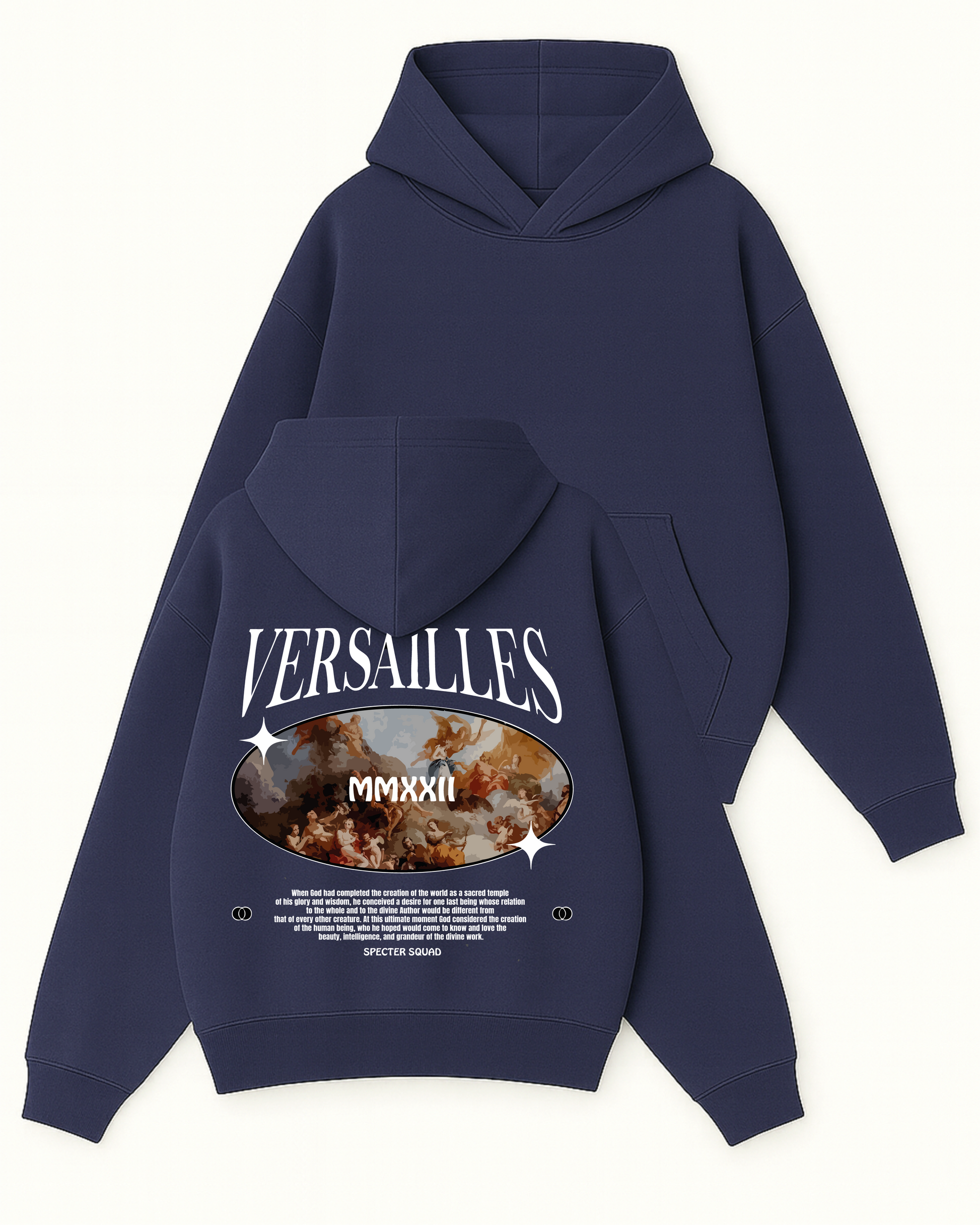 Versailles - Boxy Fit Kapüşonlu Sweatshirt