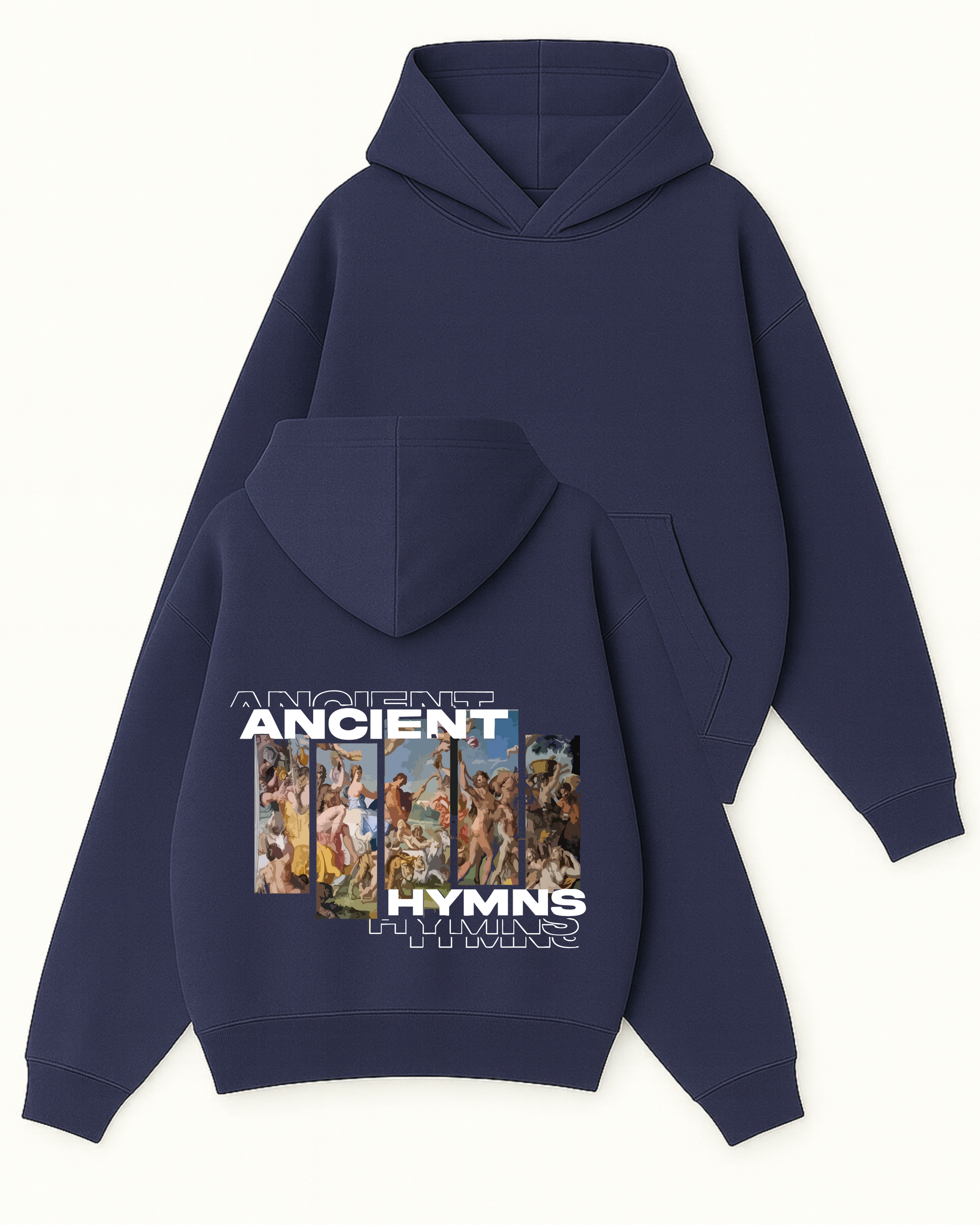 Ancıent Hymns - Boxy Fit Kapüşonlu Sweatshirt