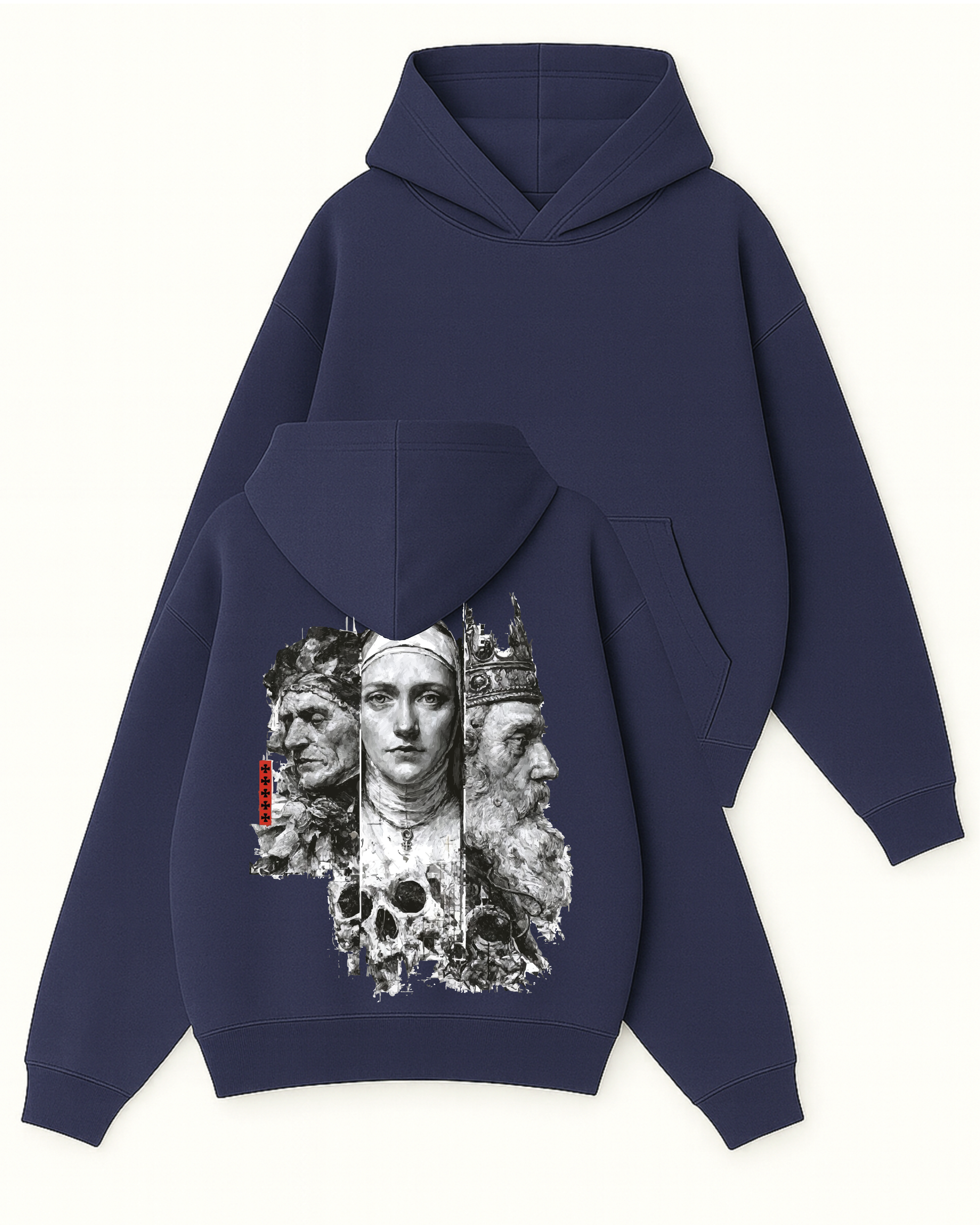 Trinity of Fate - Boxy Fit Kapüşonlu Sweatshirt