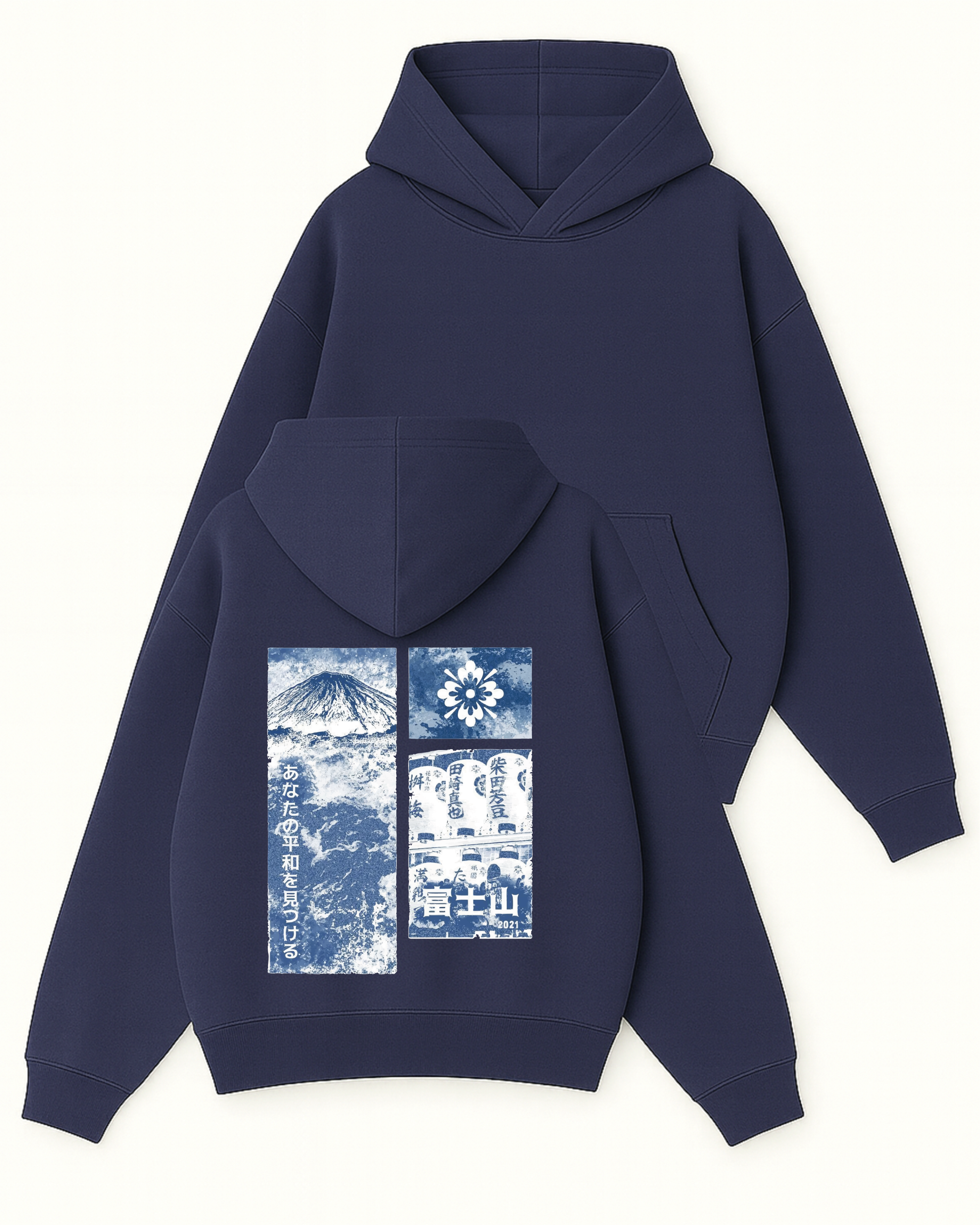 FUJI - Boxy Fit Kapüşonlu Sweatshirt