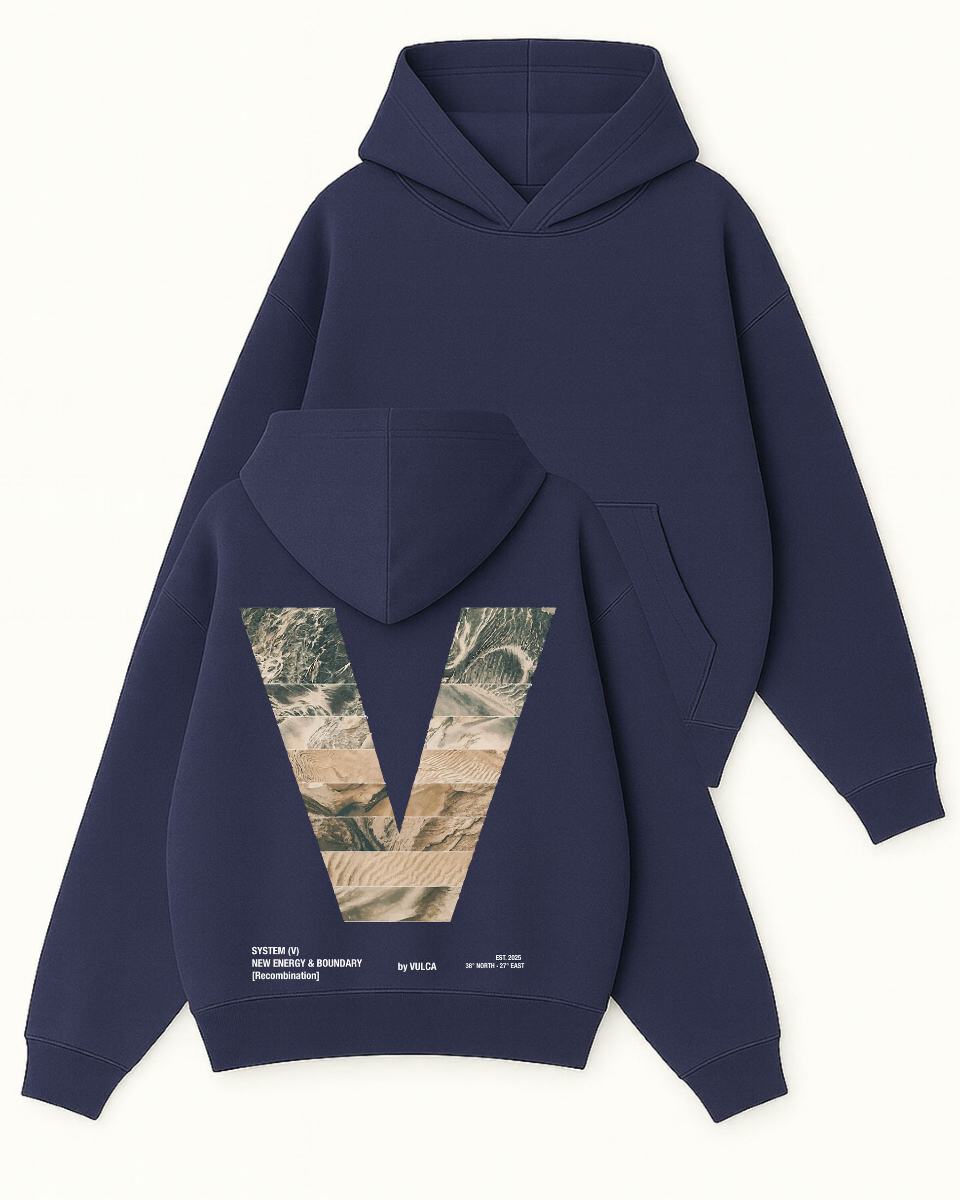 Vulca “System V” - Boxy Fit Kapüşonlu Sweatshirt