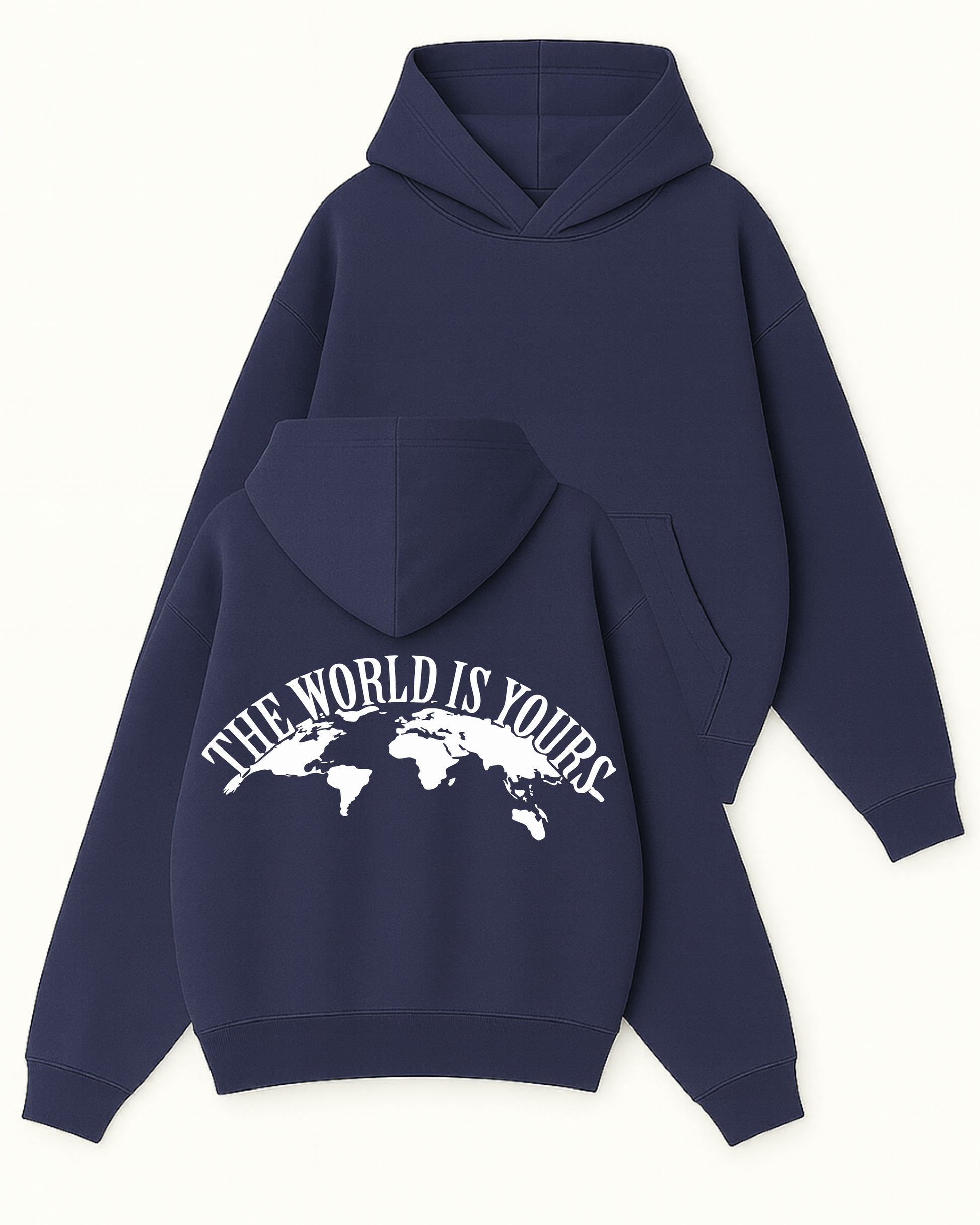 The World Is Yours - Boxy Fit Kapüşonlu Sweatshirt