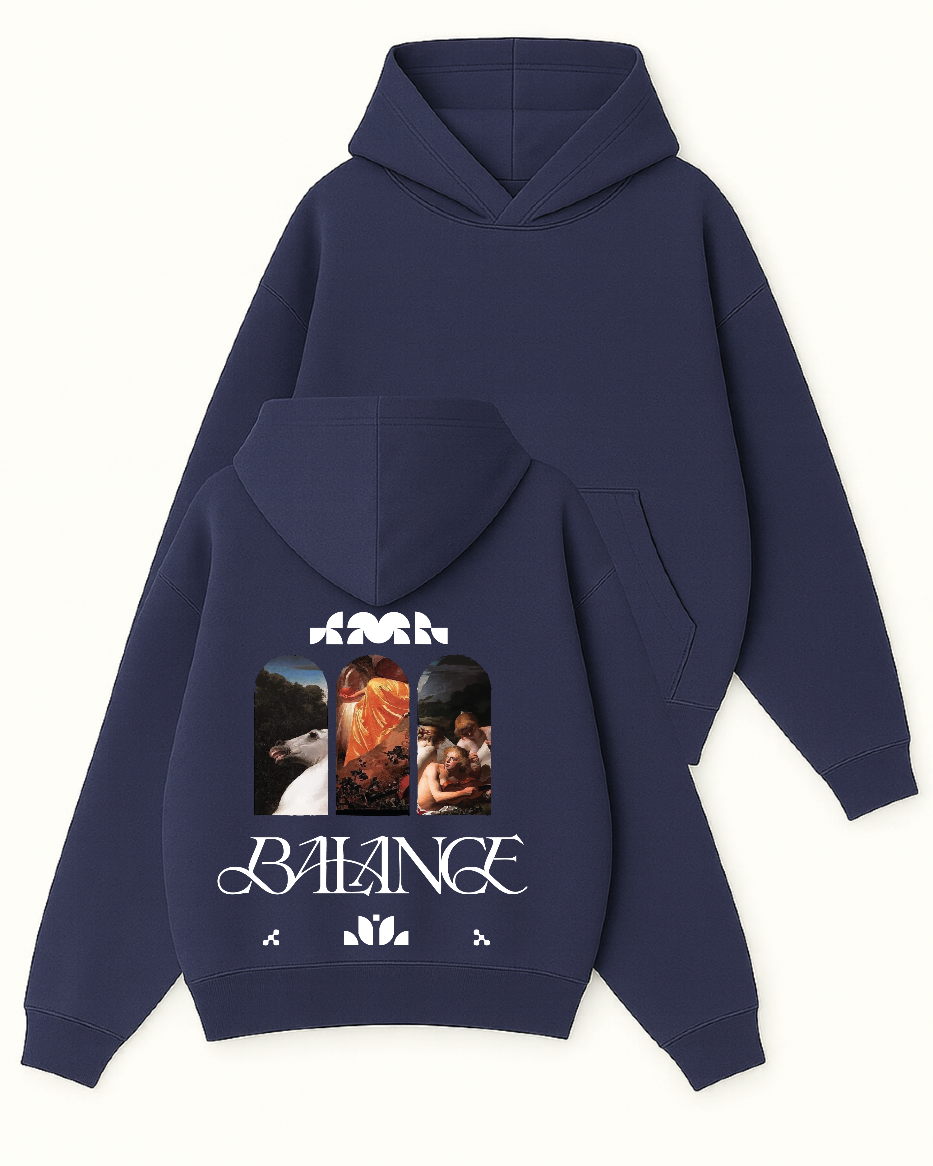Balance - Boxy Fit Kapüşonlu Sweatshirt