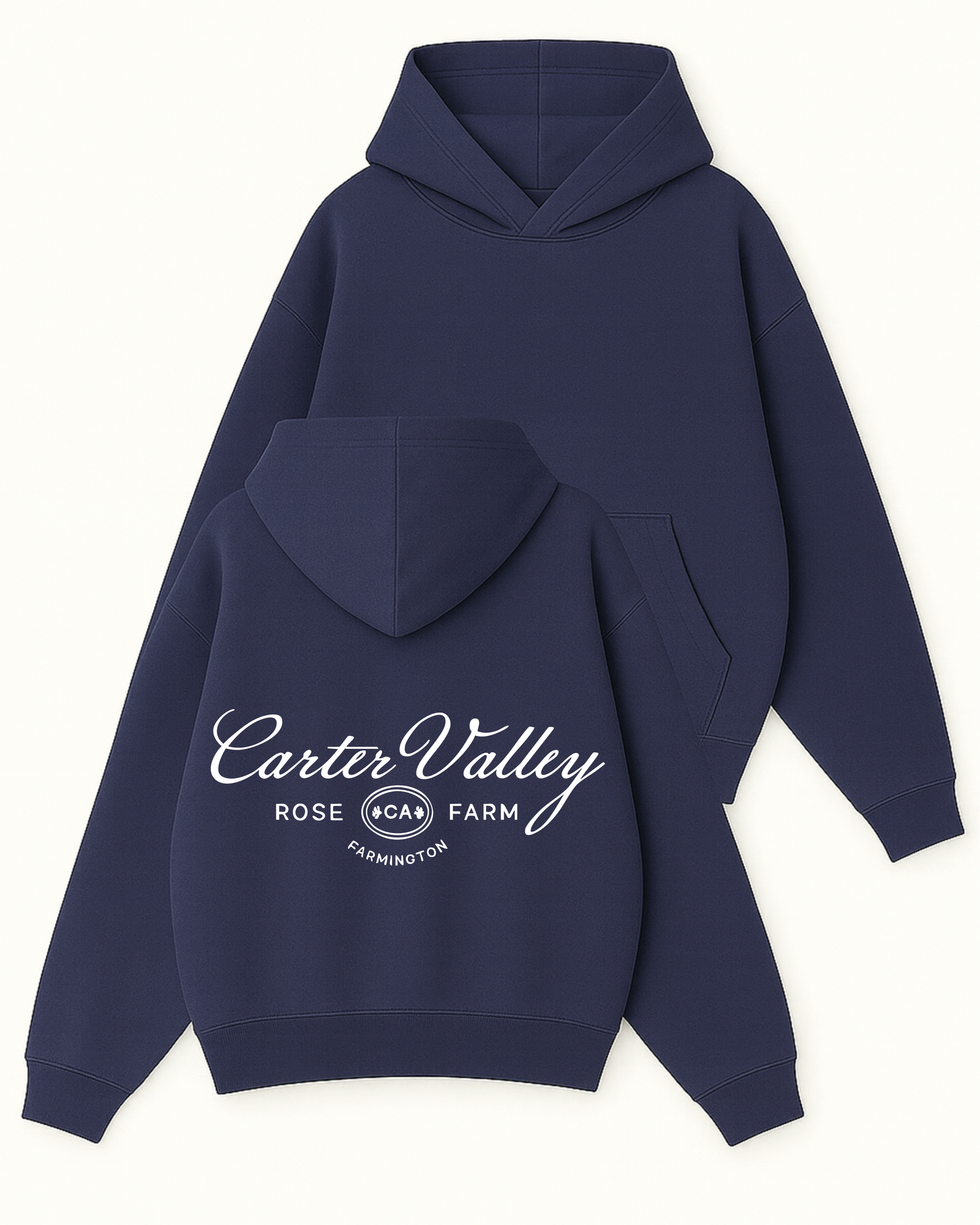 Carter Valley - Boxy Fit Kapüşonlu Sweatshirt