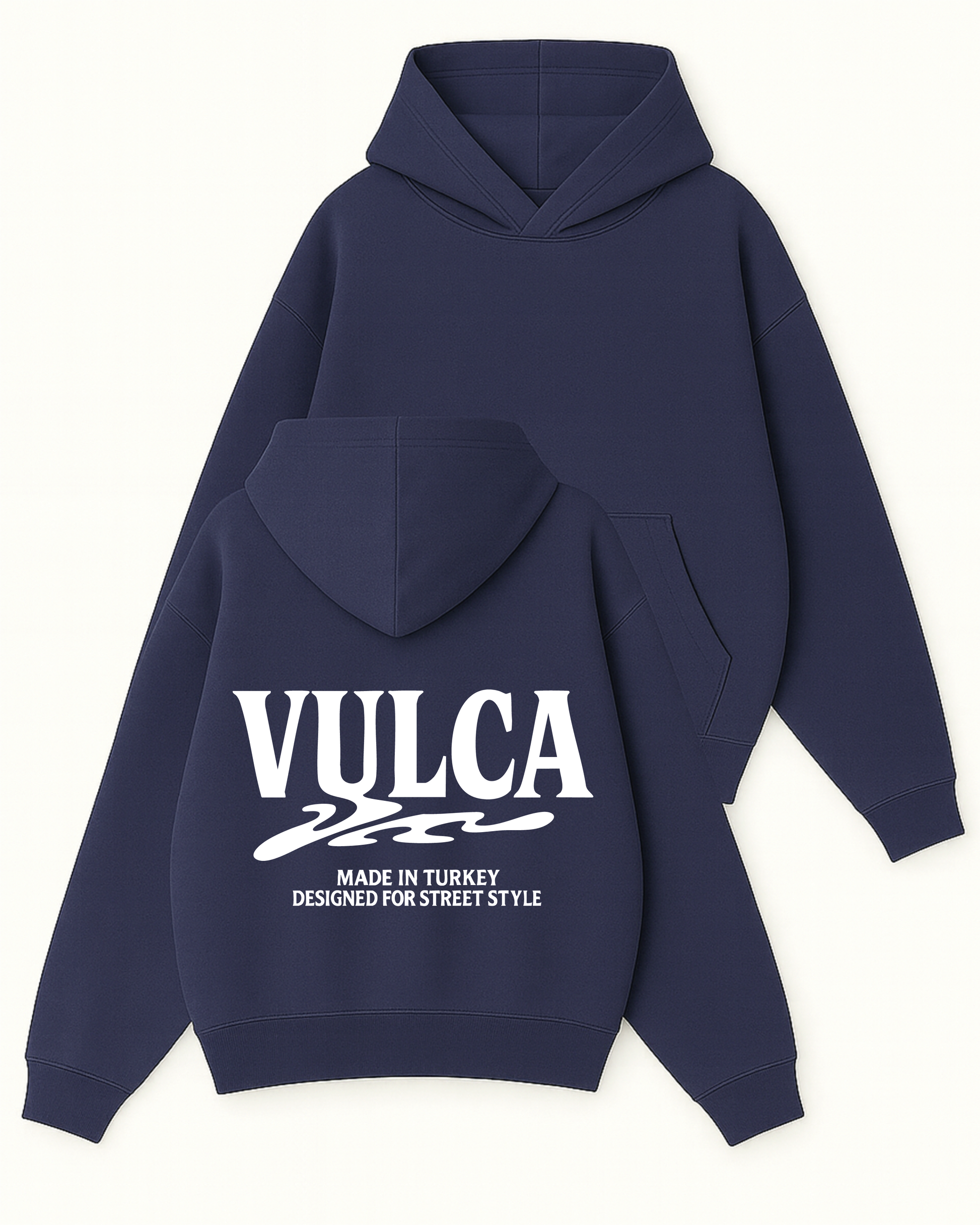 VULCA Wave - Boxy Fit Kapüşonlu Sweatshirt