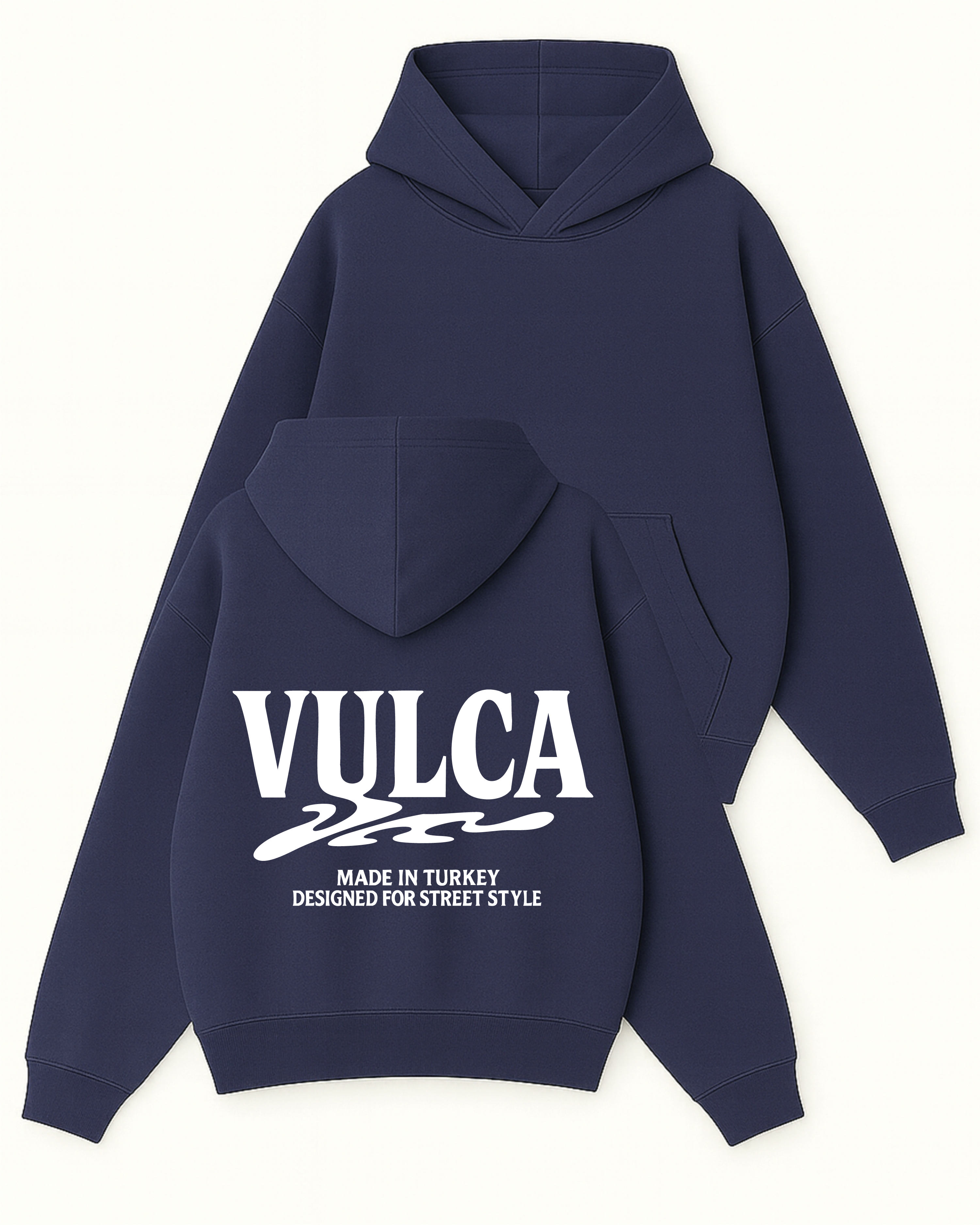VULCA Wave - Boxy Fit Kapüşonlu Sweatshirt