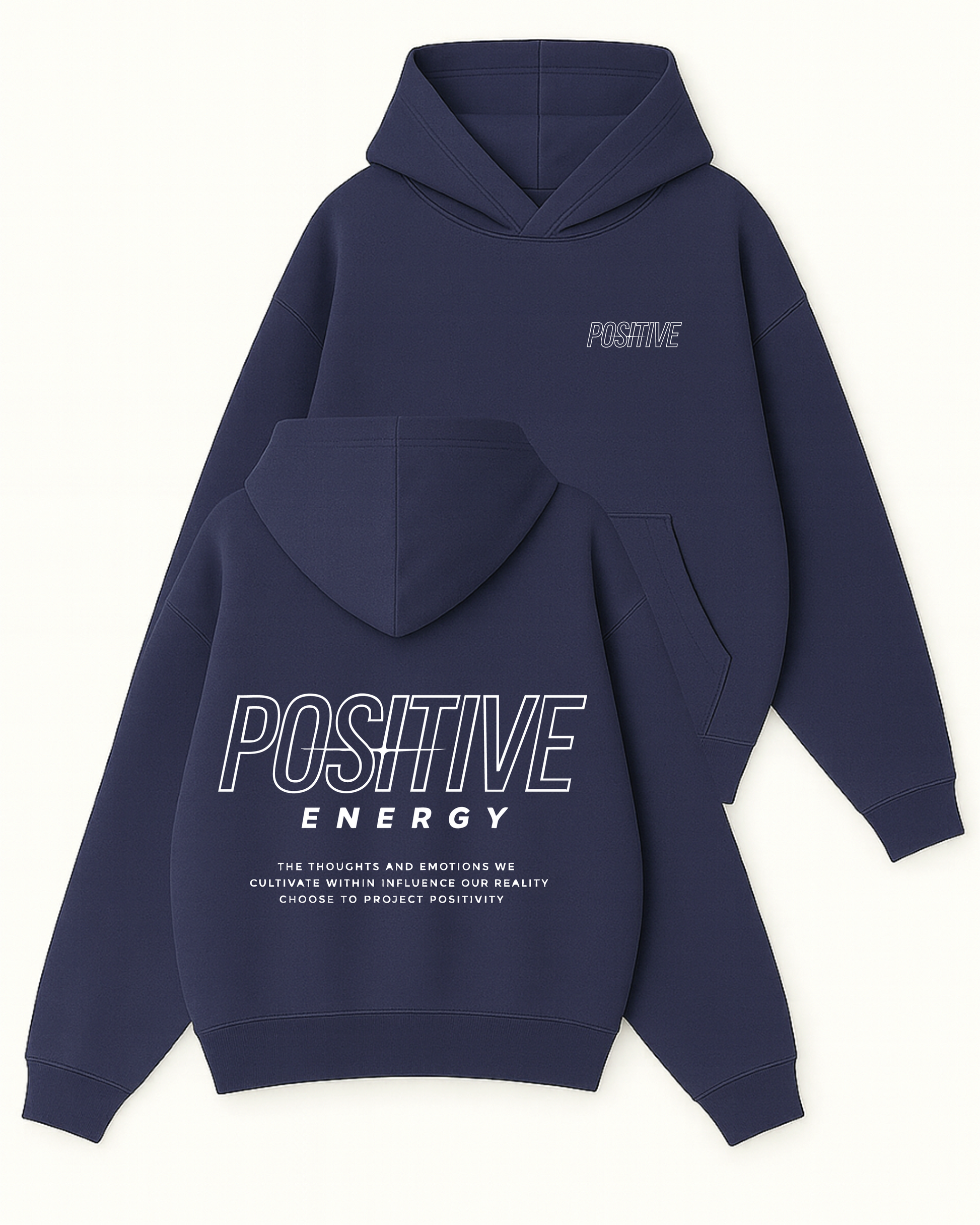 POSITIVE ENERGY - Boxy Fit Kapüşonlu Sweatshirt