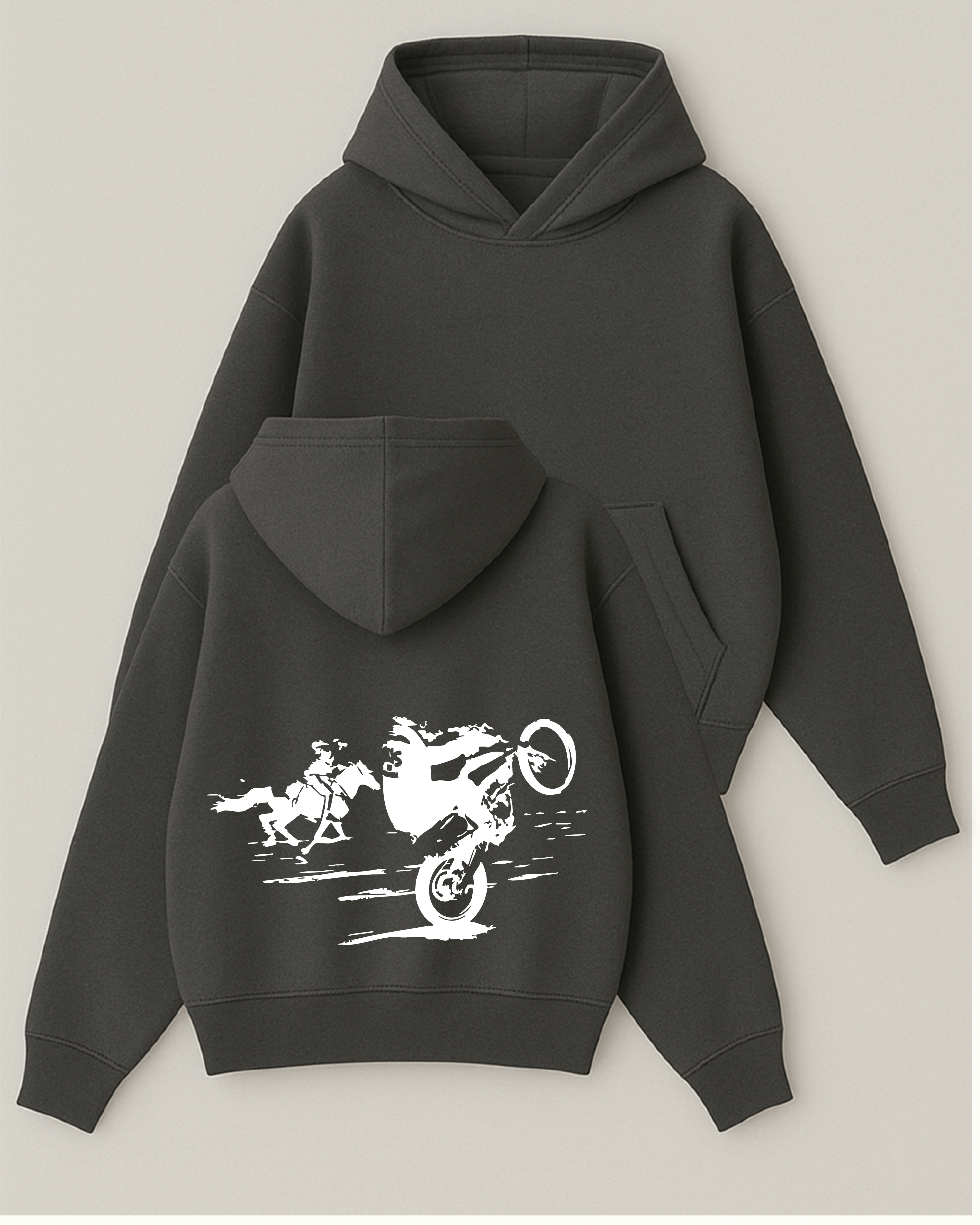 Run Wild - Boxy Fit Kapüşonlu Sweatshirt