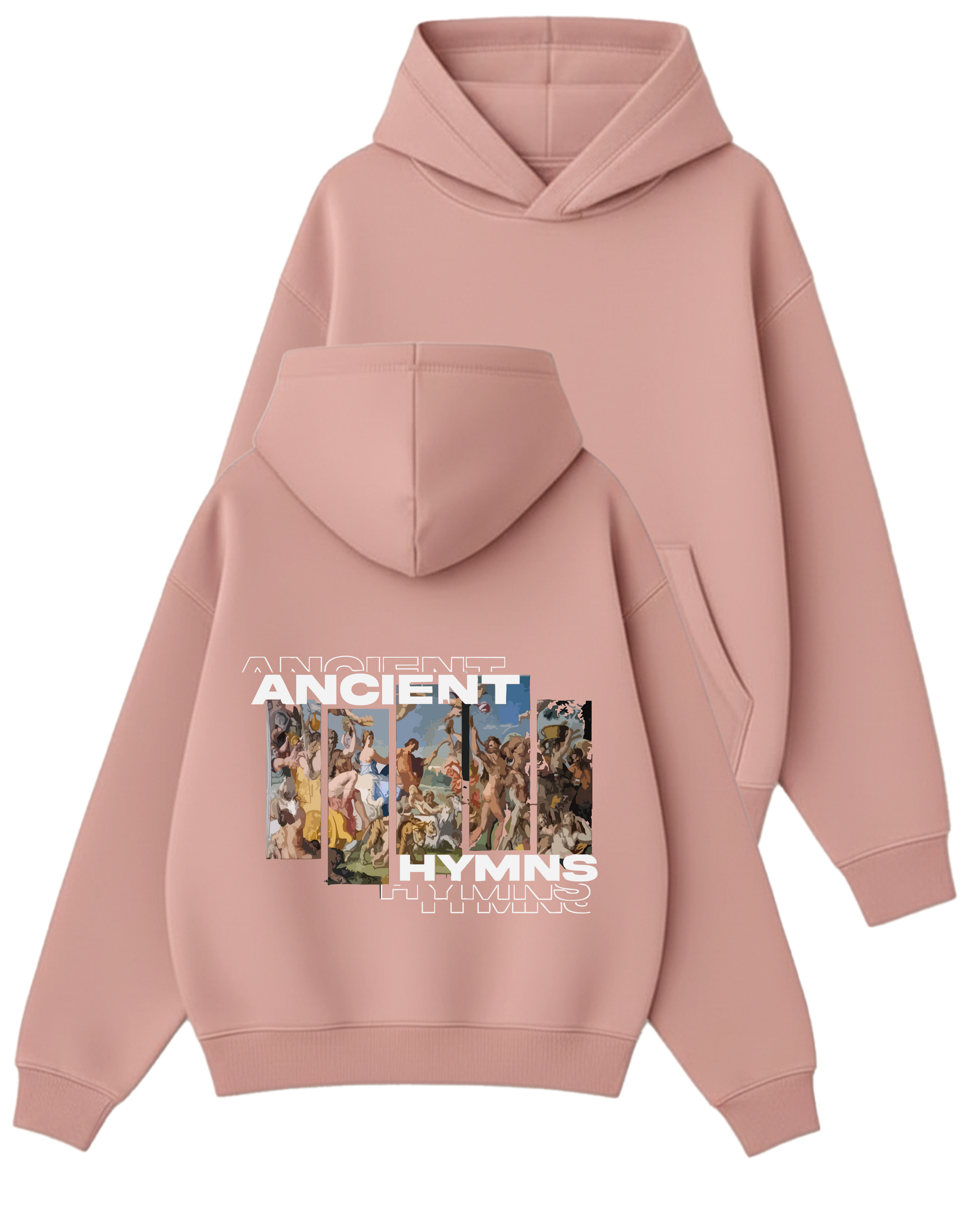Ancıent Hymns - Boxy Fit Kapüşonlu Sweatshirt