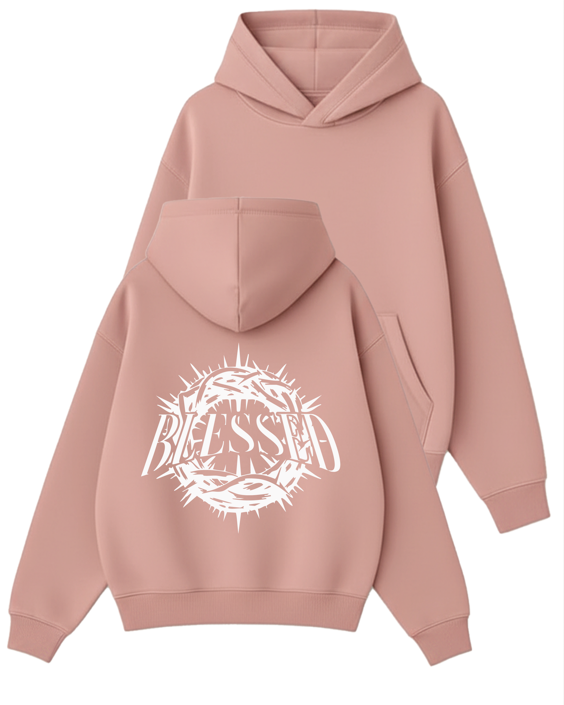 Blessed - Boxy Fit Kapüşonlu Sweatshirt