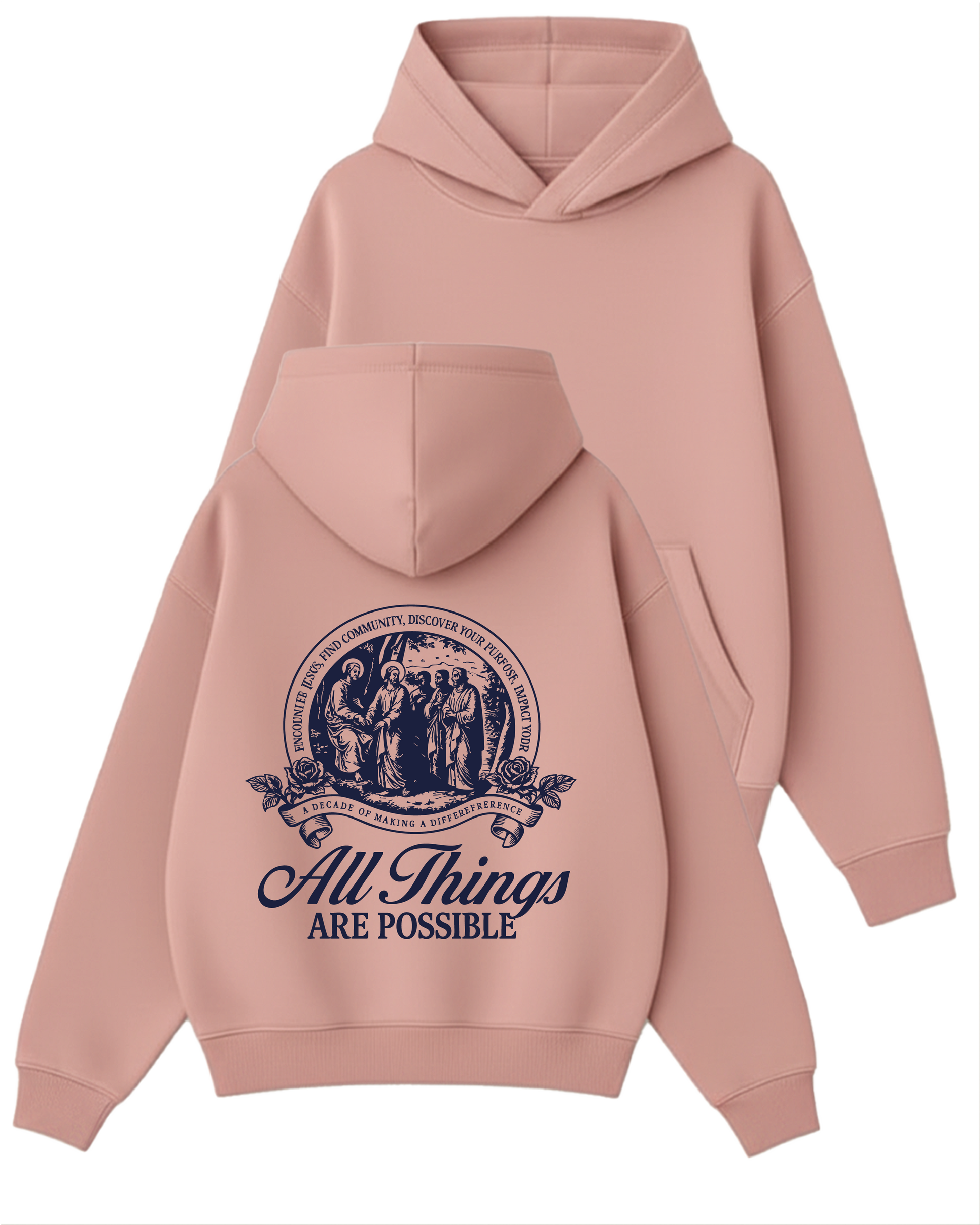 All Things Are Possible - Boxy Fit Kapüşonlu Sweatshirt