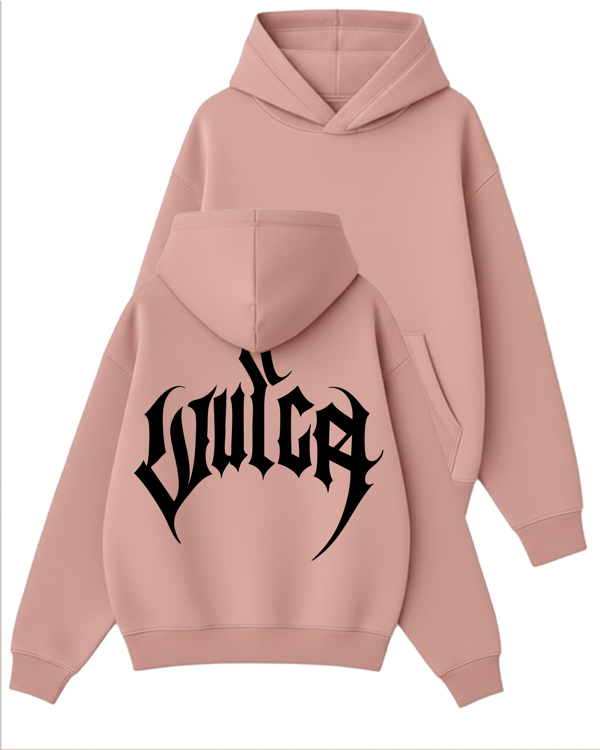 Vulca “Metal Script” - Boxy Fit Kapüşonlu Sweatshirt