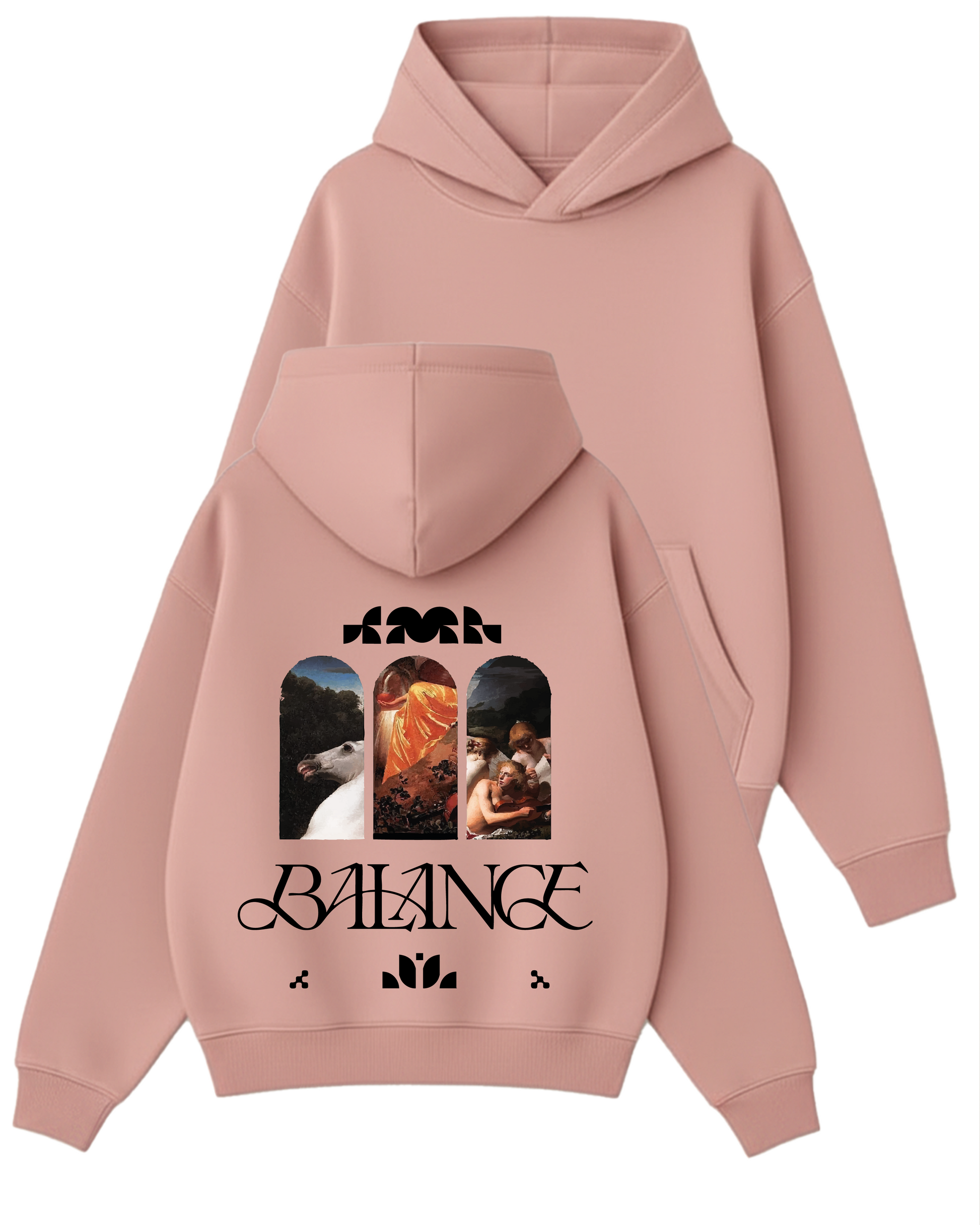 Balance - Boxy Fit Kapüşonlu Sweatshirt