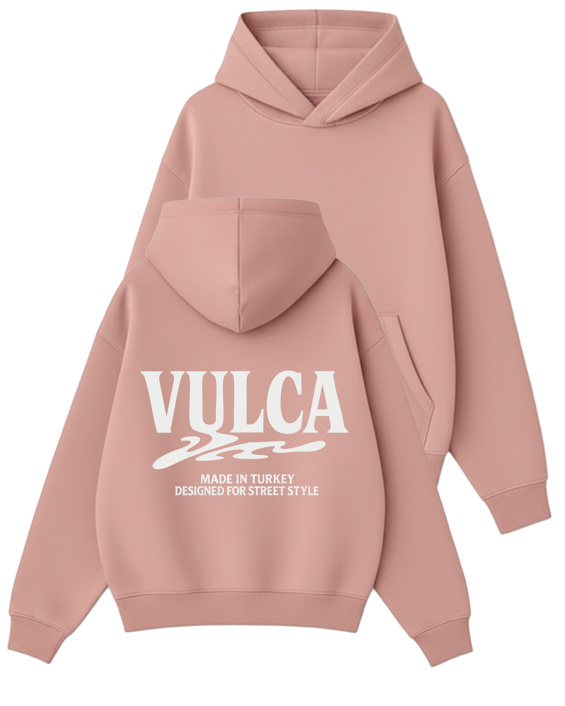 VULCA Wave - Boxy Fit Kapüşonlu Sweatshirt