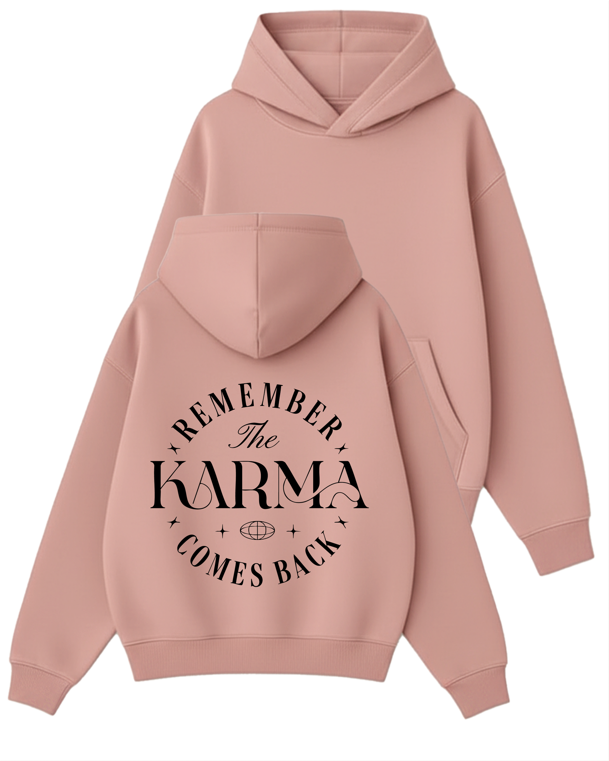 KARMA - Boxy Fit Kapüşonlu Sweatshirt