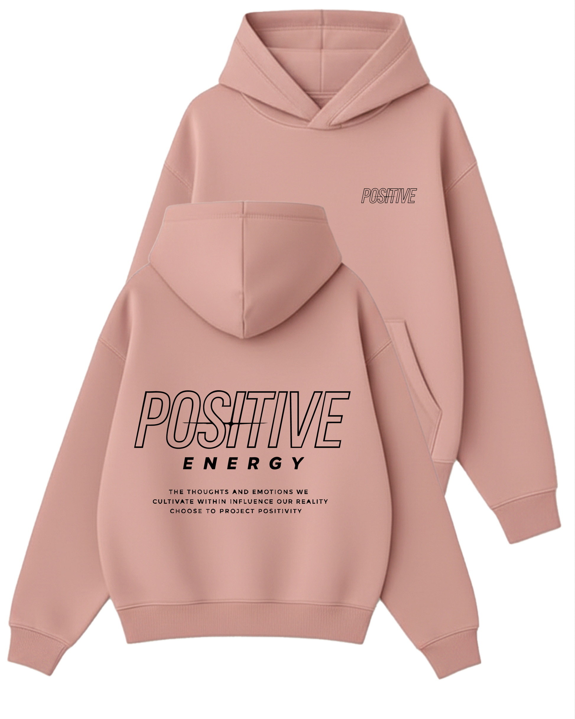 POSITIVE ENERGY - Boxy Fit Kapüşonlu Sweatshirt