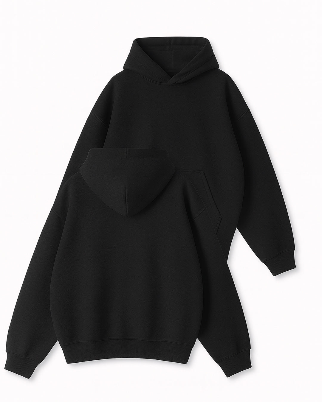 Basic Collection Kapüşonlu Hoodie - Siyah
